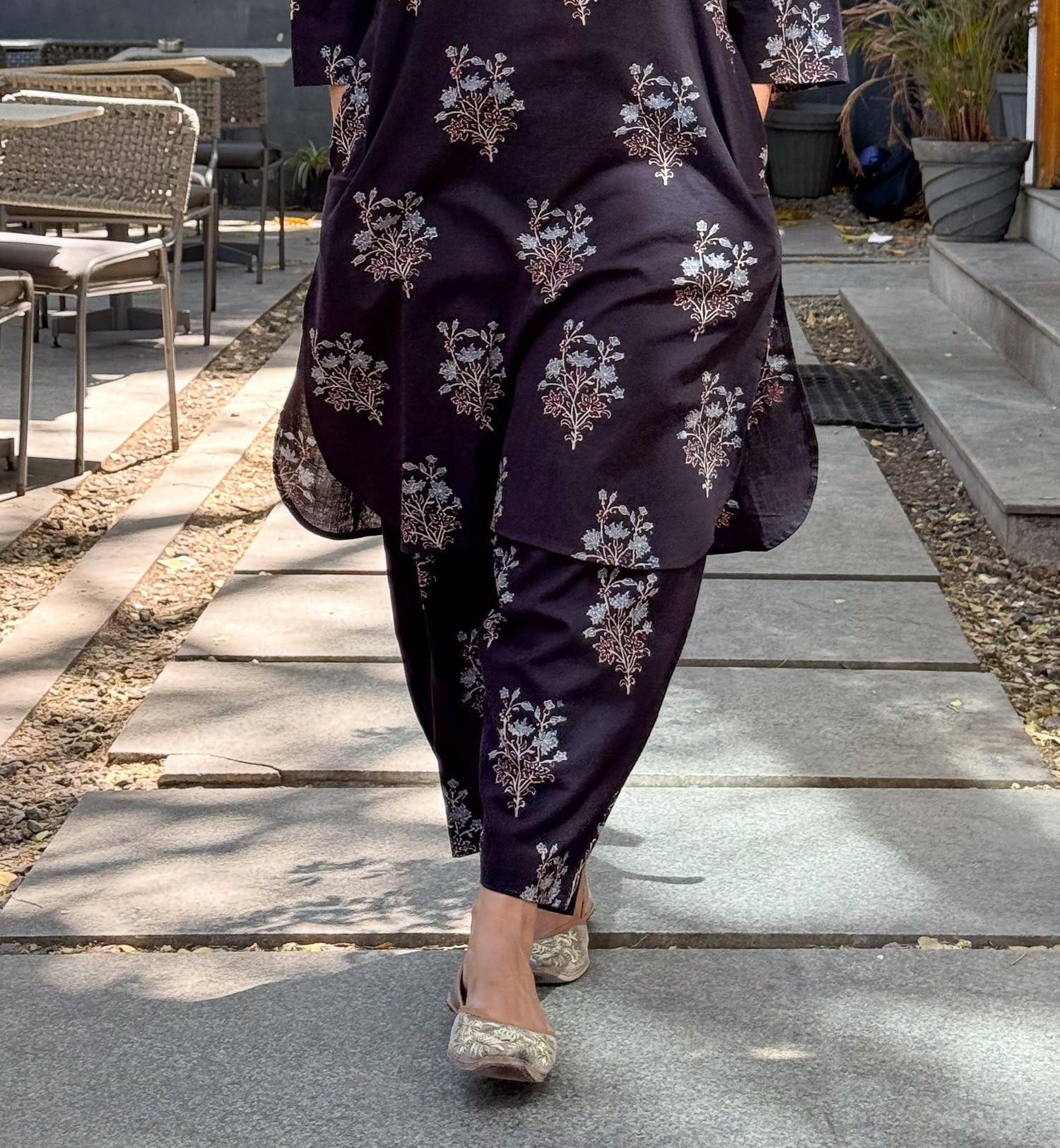 Cotton Handblock Printed Natural Dyed Ajrakh Pant