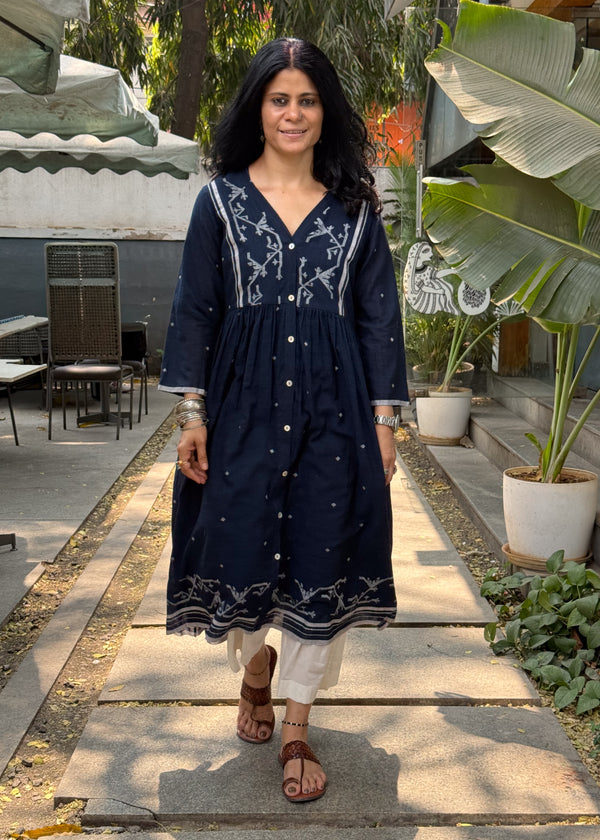 Handwoven Jamdani Kalidar Kurta