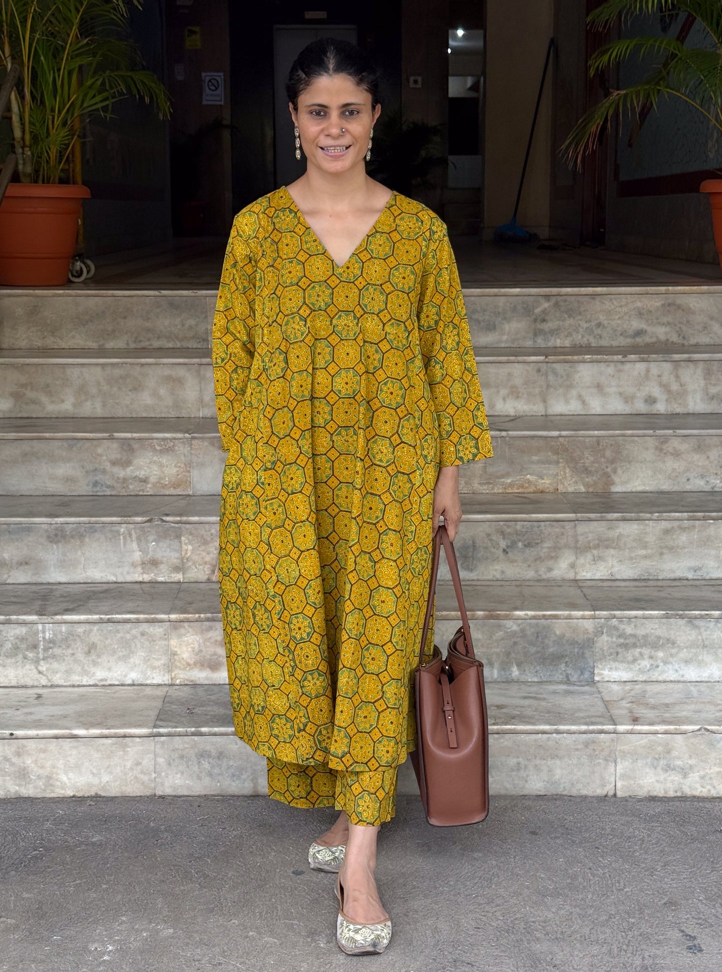 Handembroidered  Chikankari Organza Kurta With Lining and Dupatta