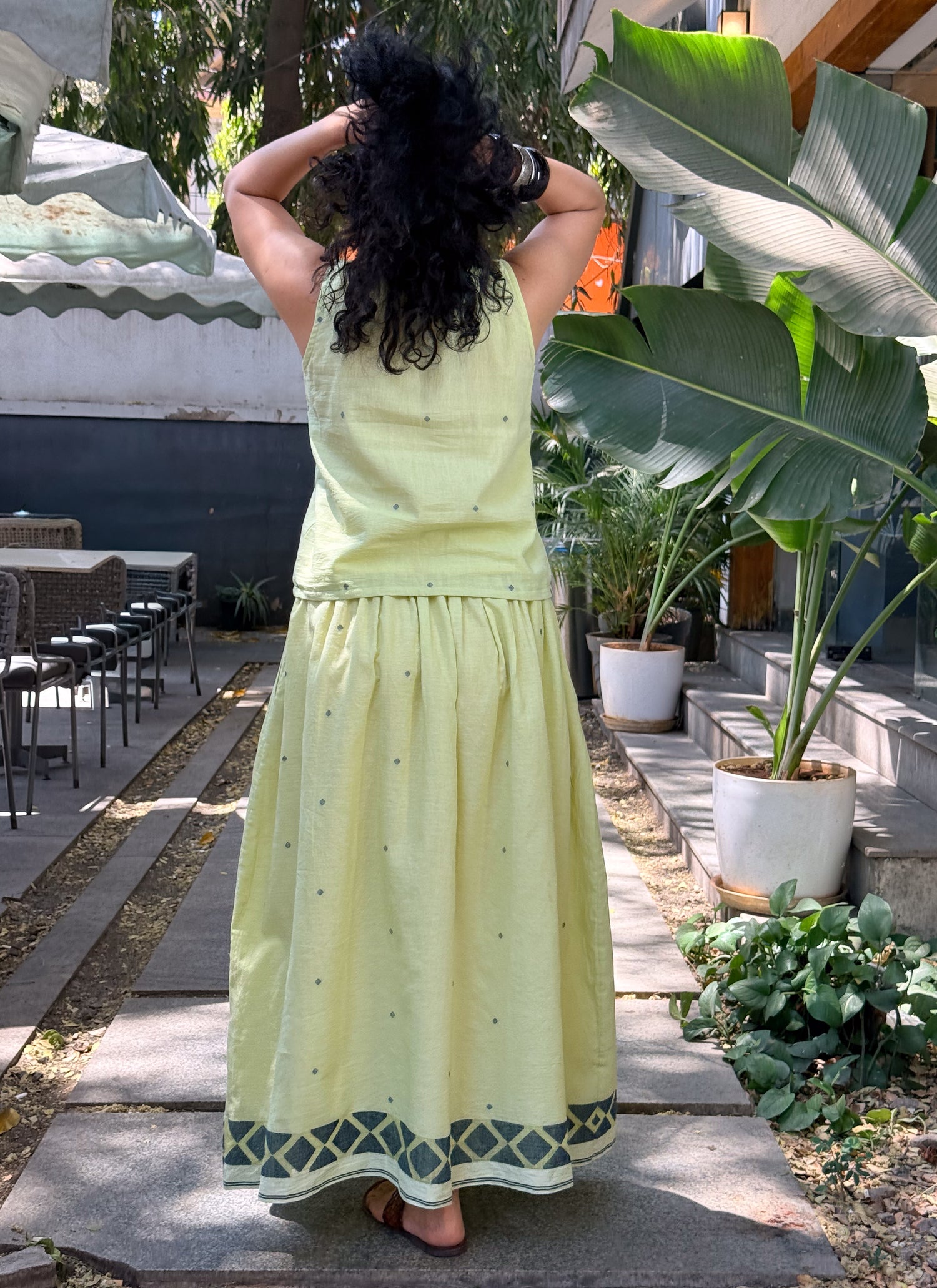 Handwoven Jamdani Muslin Cotton Skirt & Top