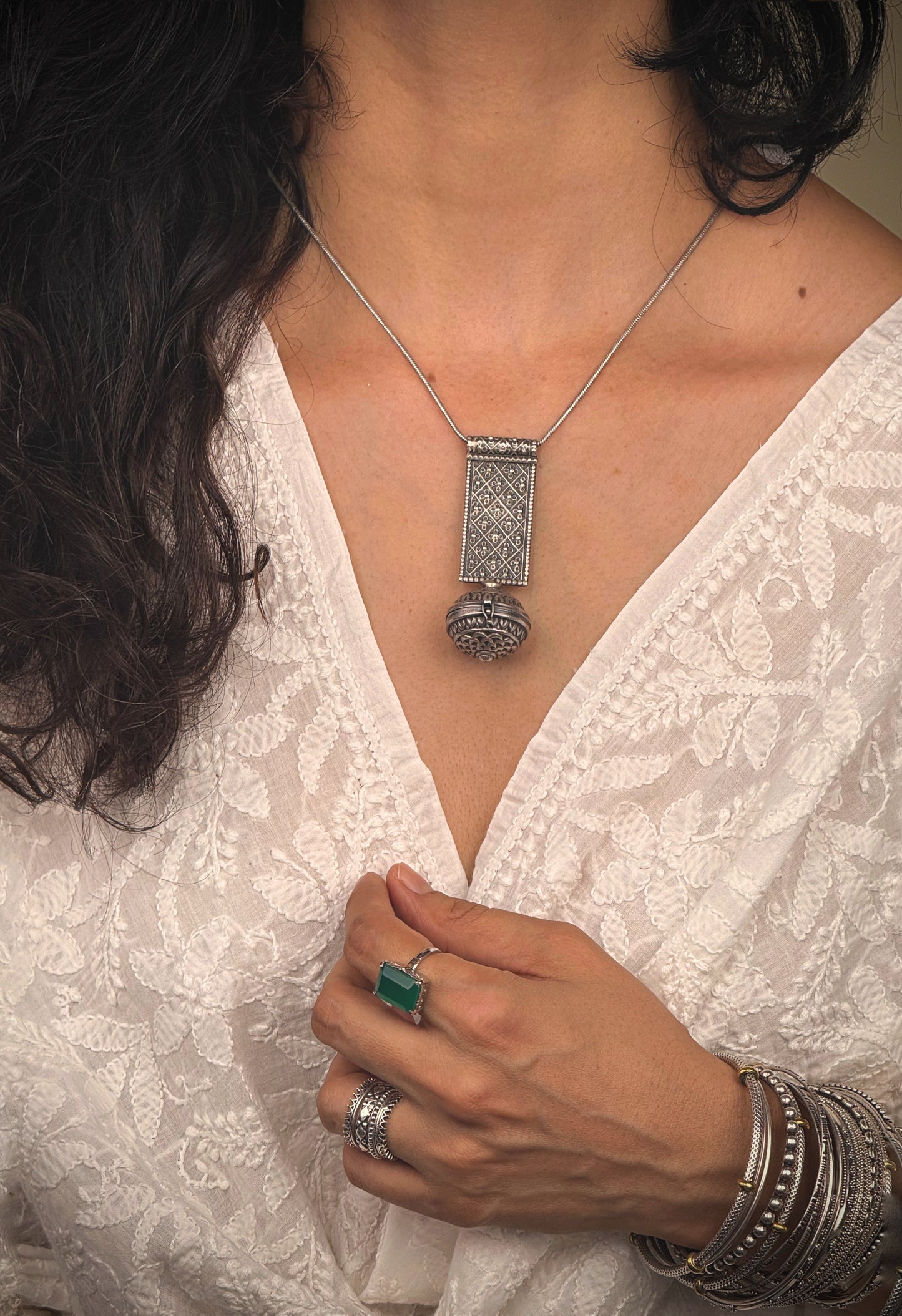 Handmade Silver Neck Piece.