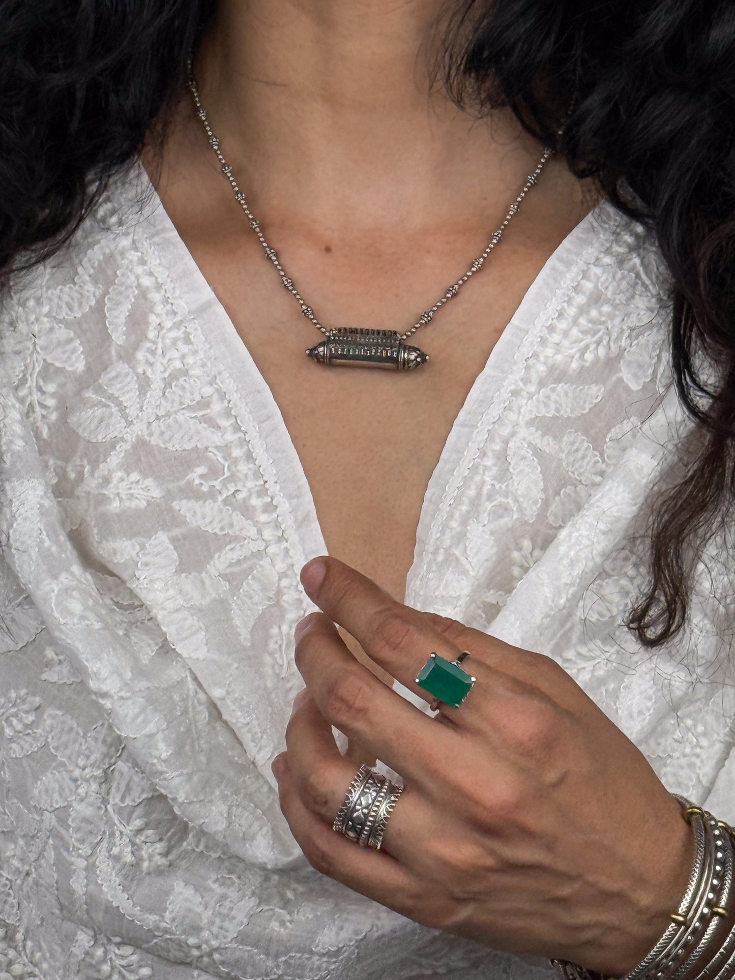 Handmade Silver Neck Piece.