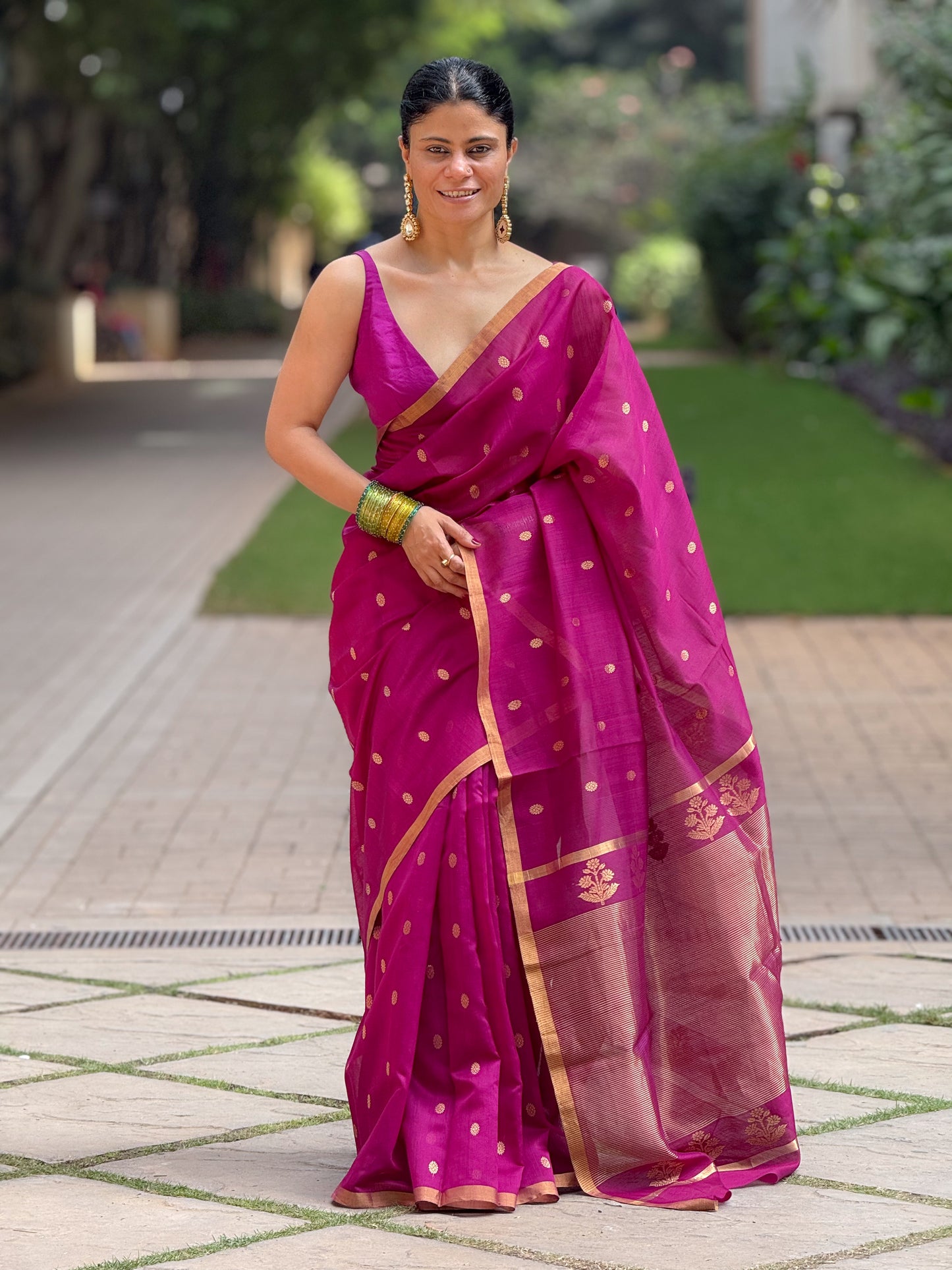Handloom Chanderi Cotton-Silk Saree