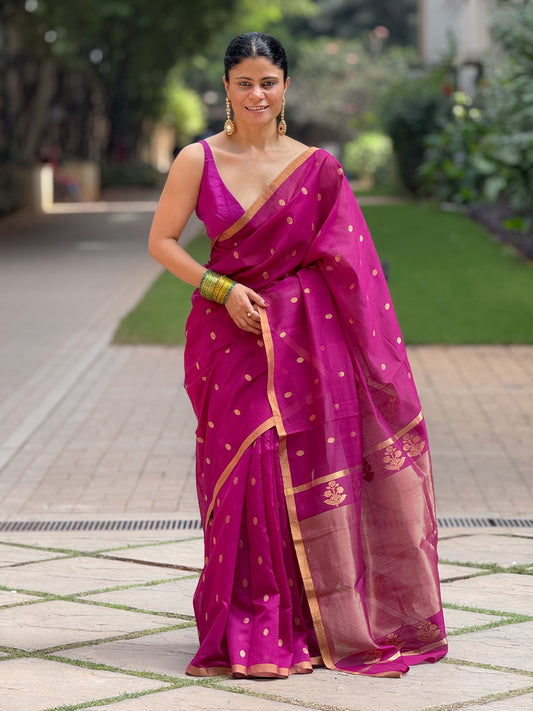 Handloom Chanderi Cotton-Silk Saree