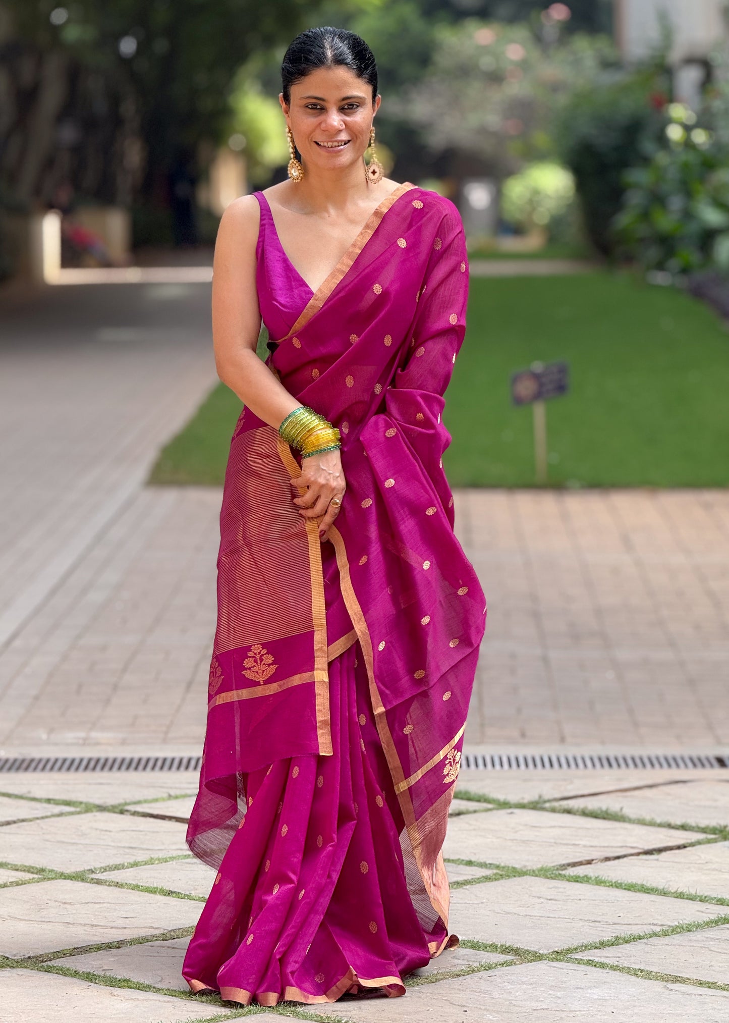 Handloom Chanderi Cotton-Silk Saree