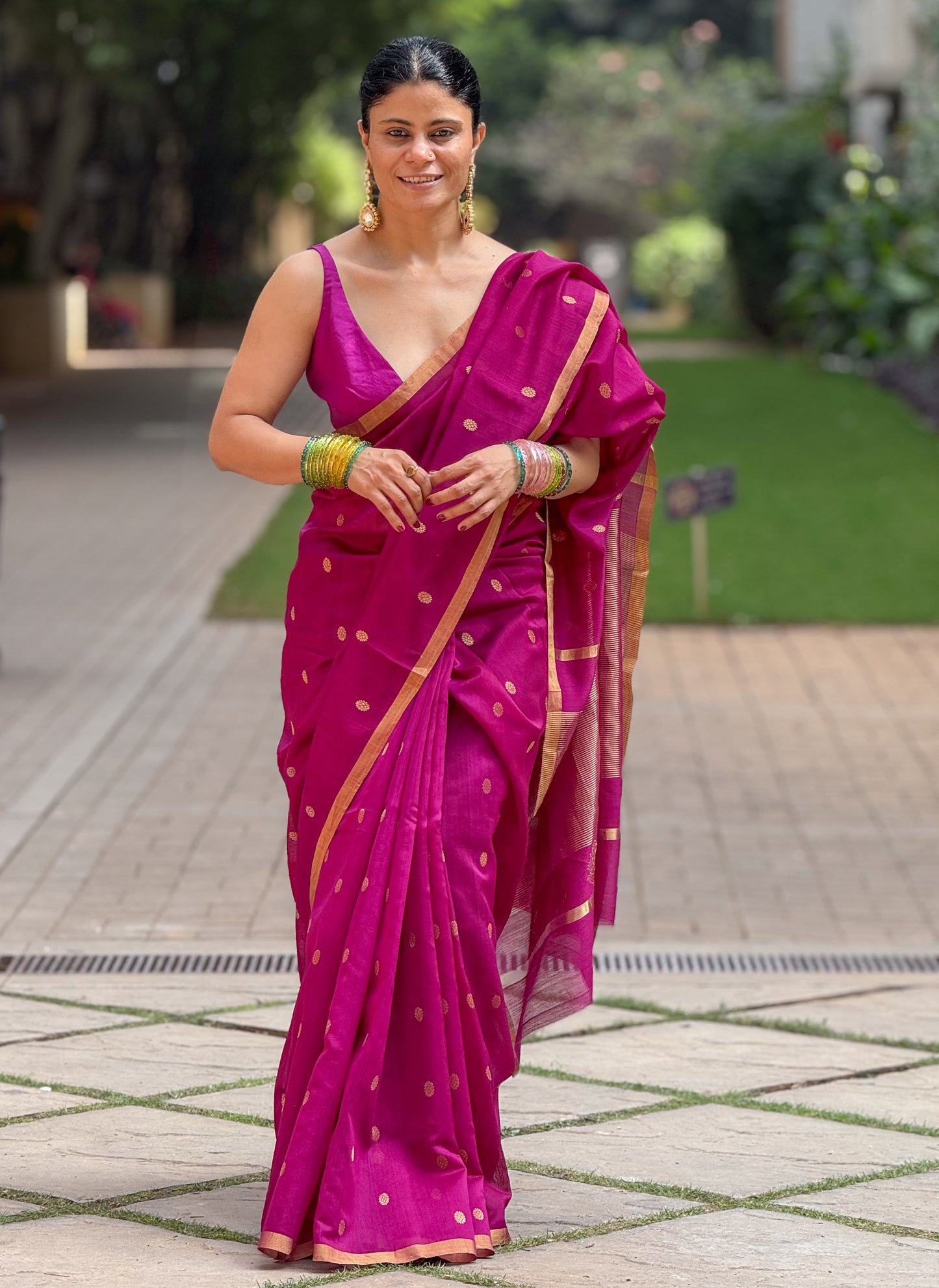 Handloom Chanderi Cotton-Silk Saree