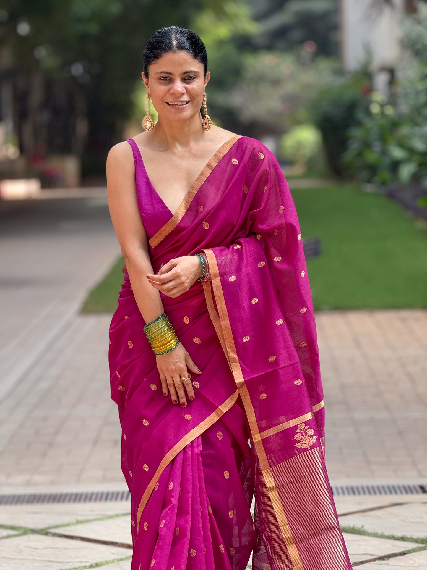 Handloom Chanderi Cotton-Silk Saree