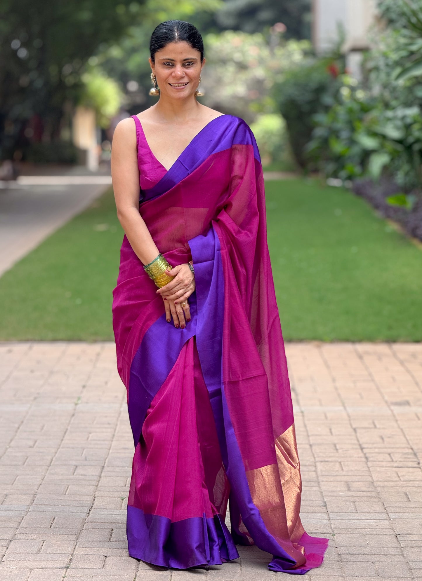 Handloom Chanderi Cotton-Silk Saree