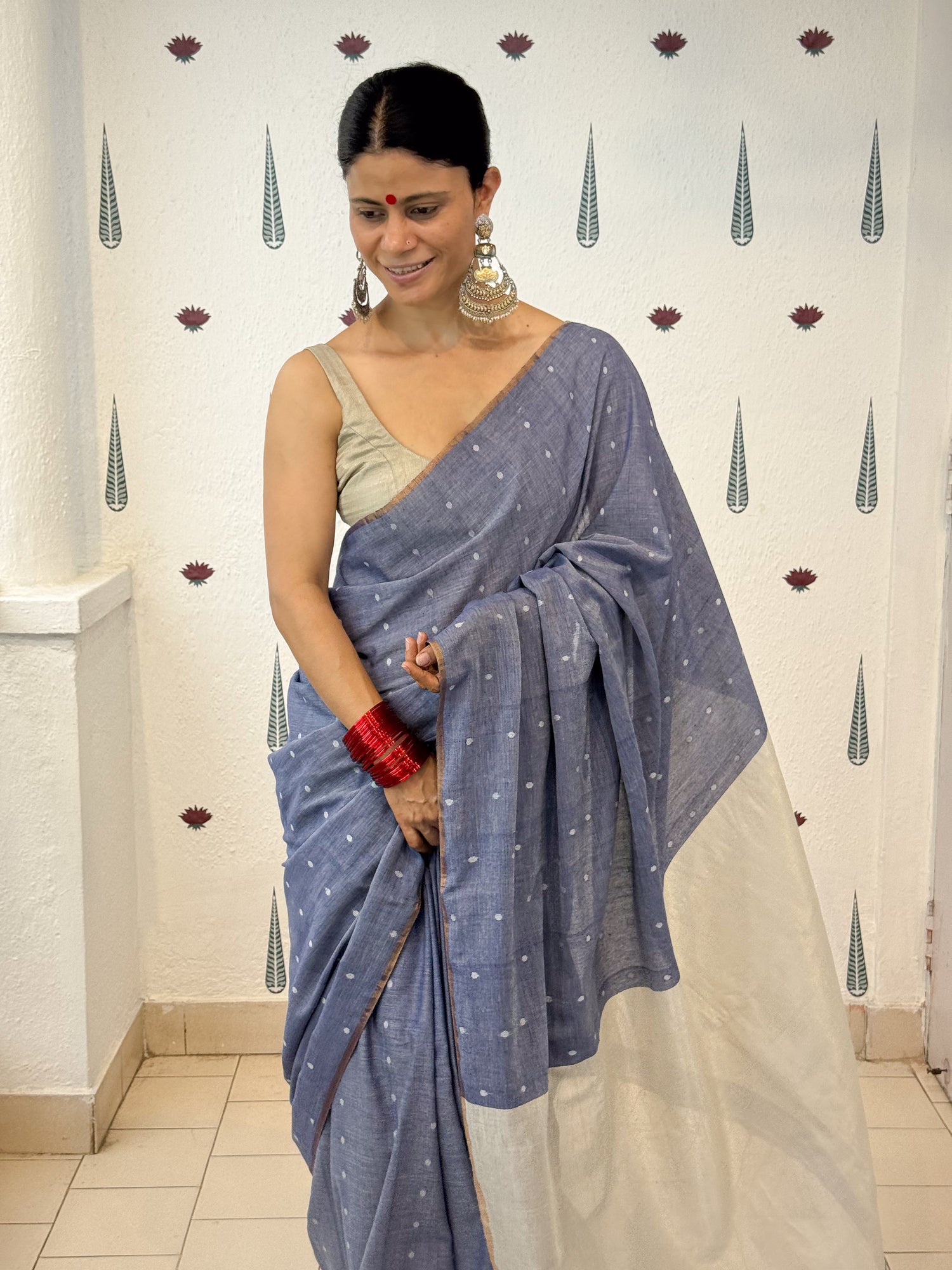 Handloom Mulmul Cotton Jamdani Saree
