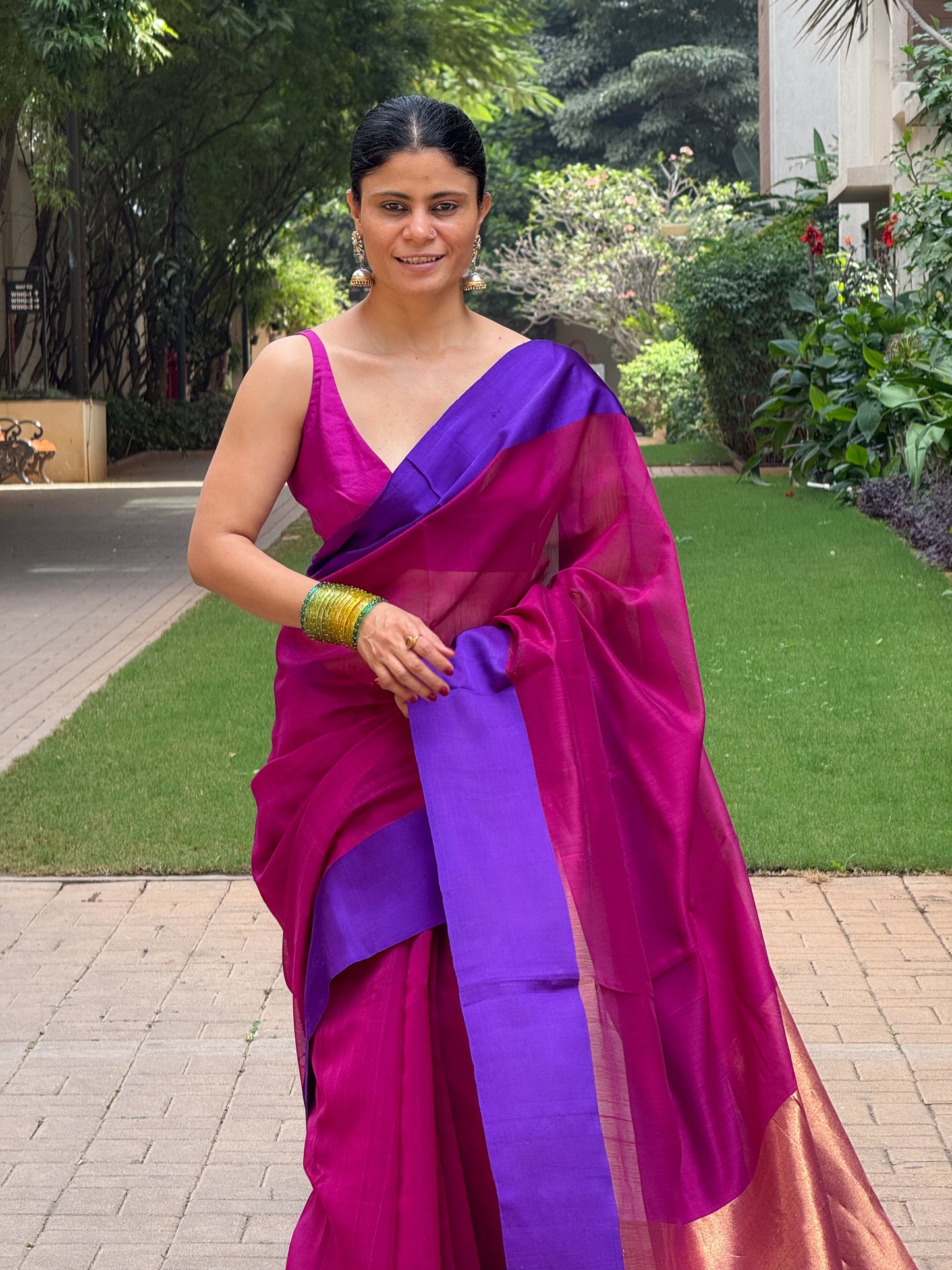 Handloom Chanderi Cotton-Silk Saree