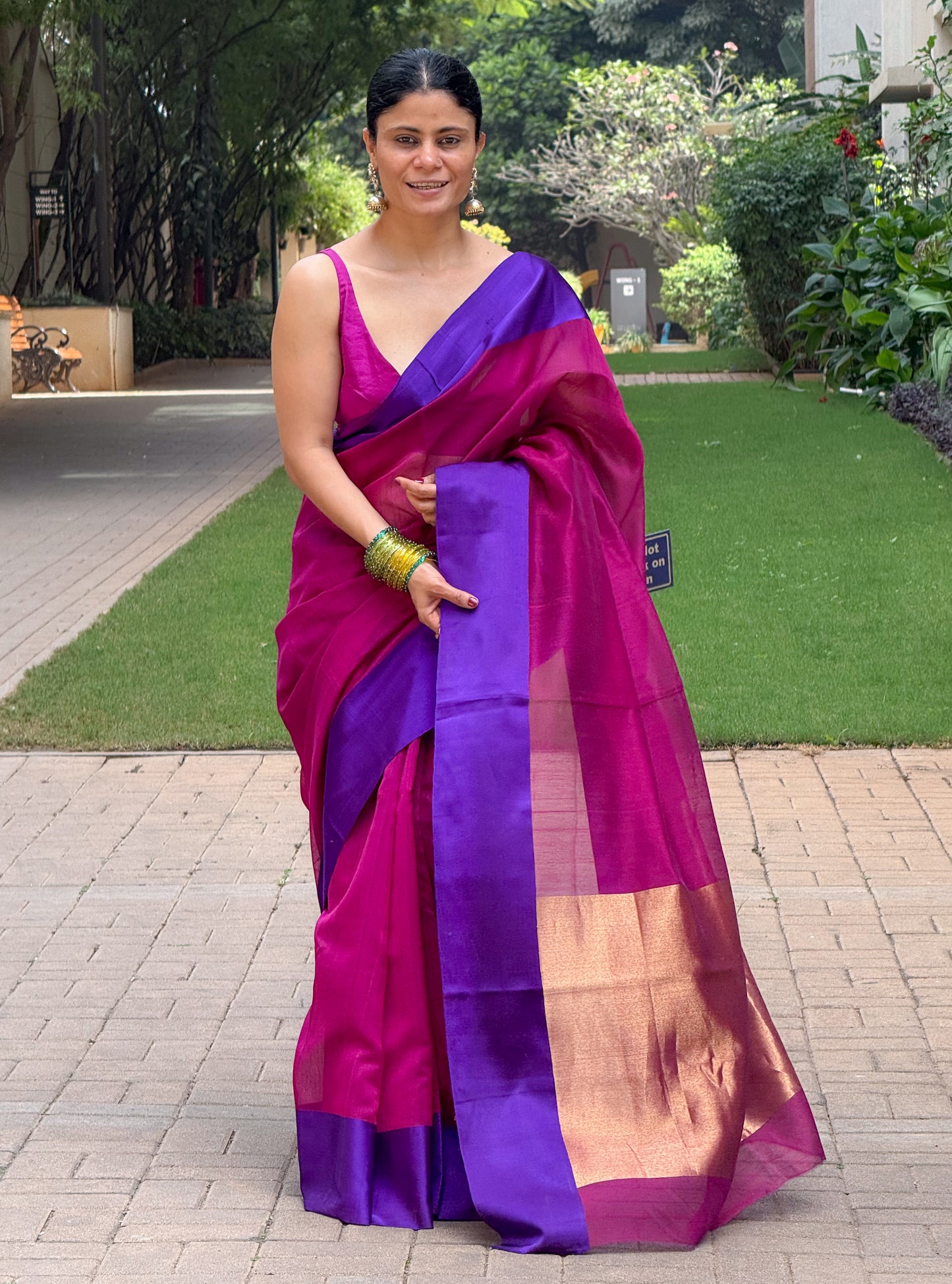 Handloom Chanderi Cotton-Silk Saree