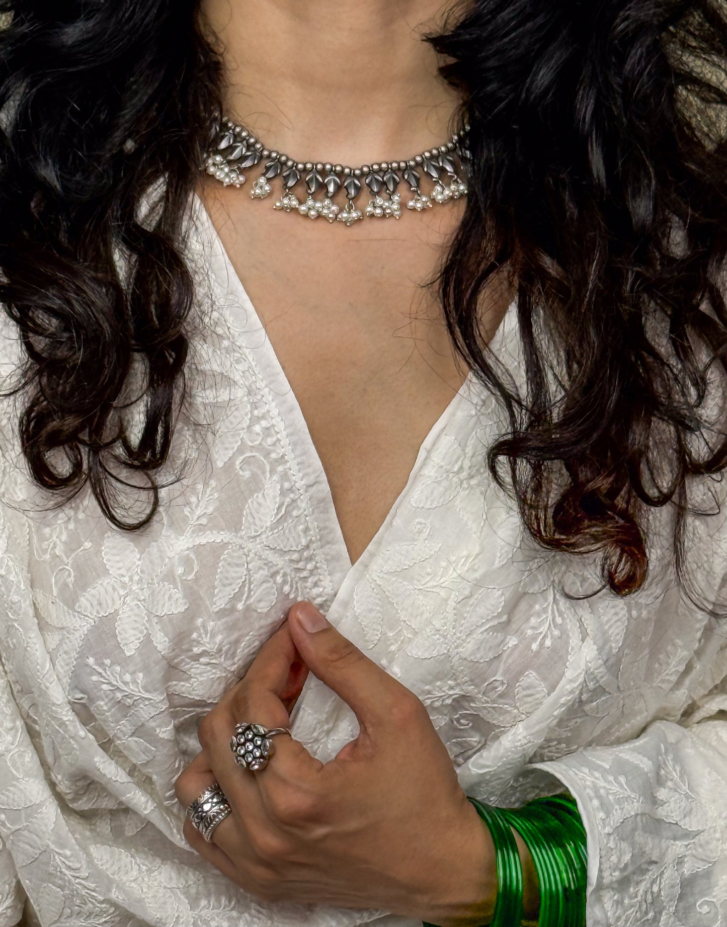 Handmade Silver Neck Piece.