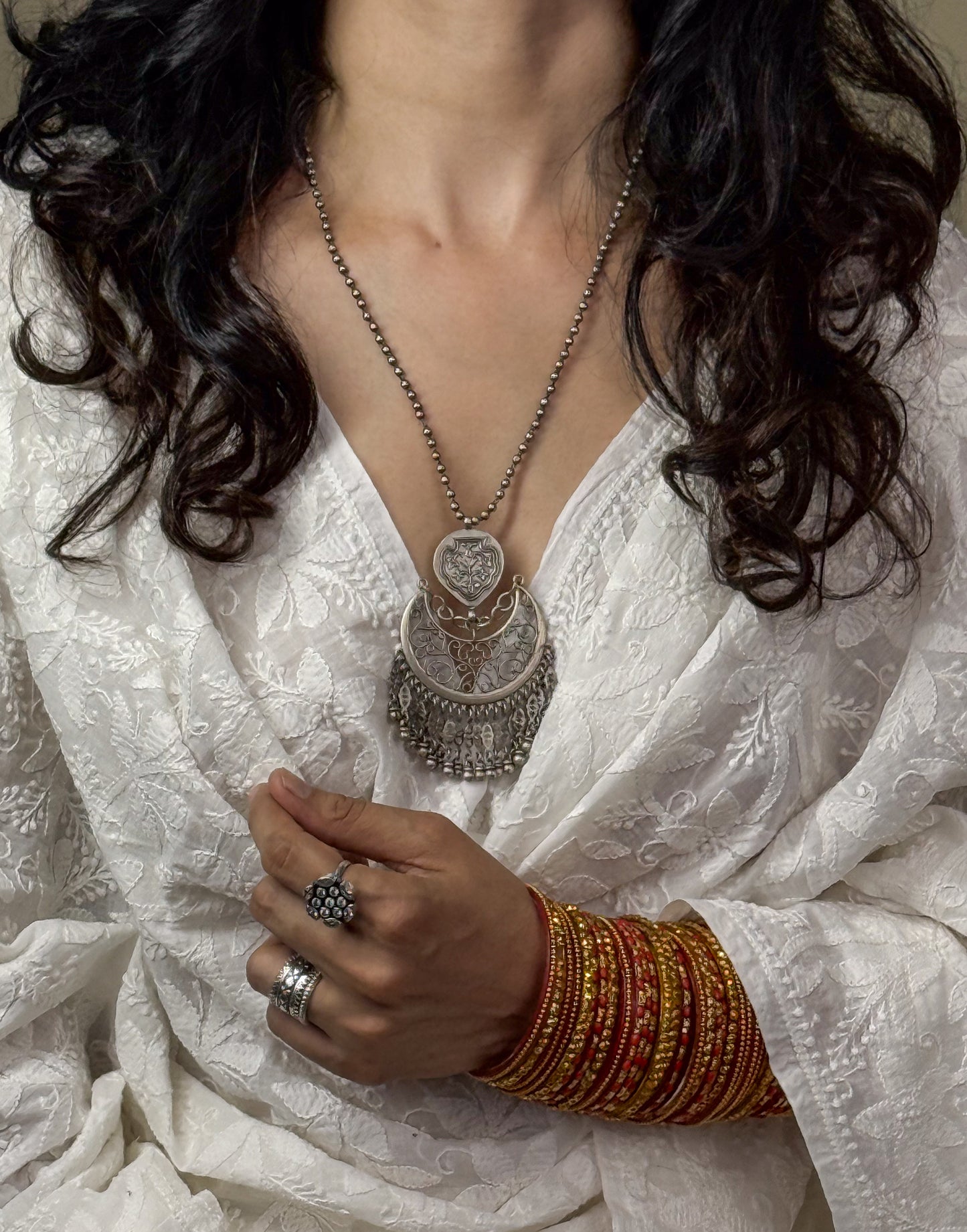 Handmade Silver Neck Piece.