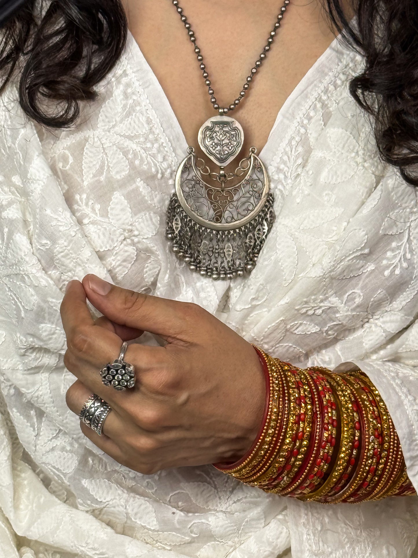 Handmade Silver Neck Piece.