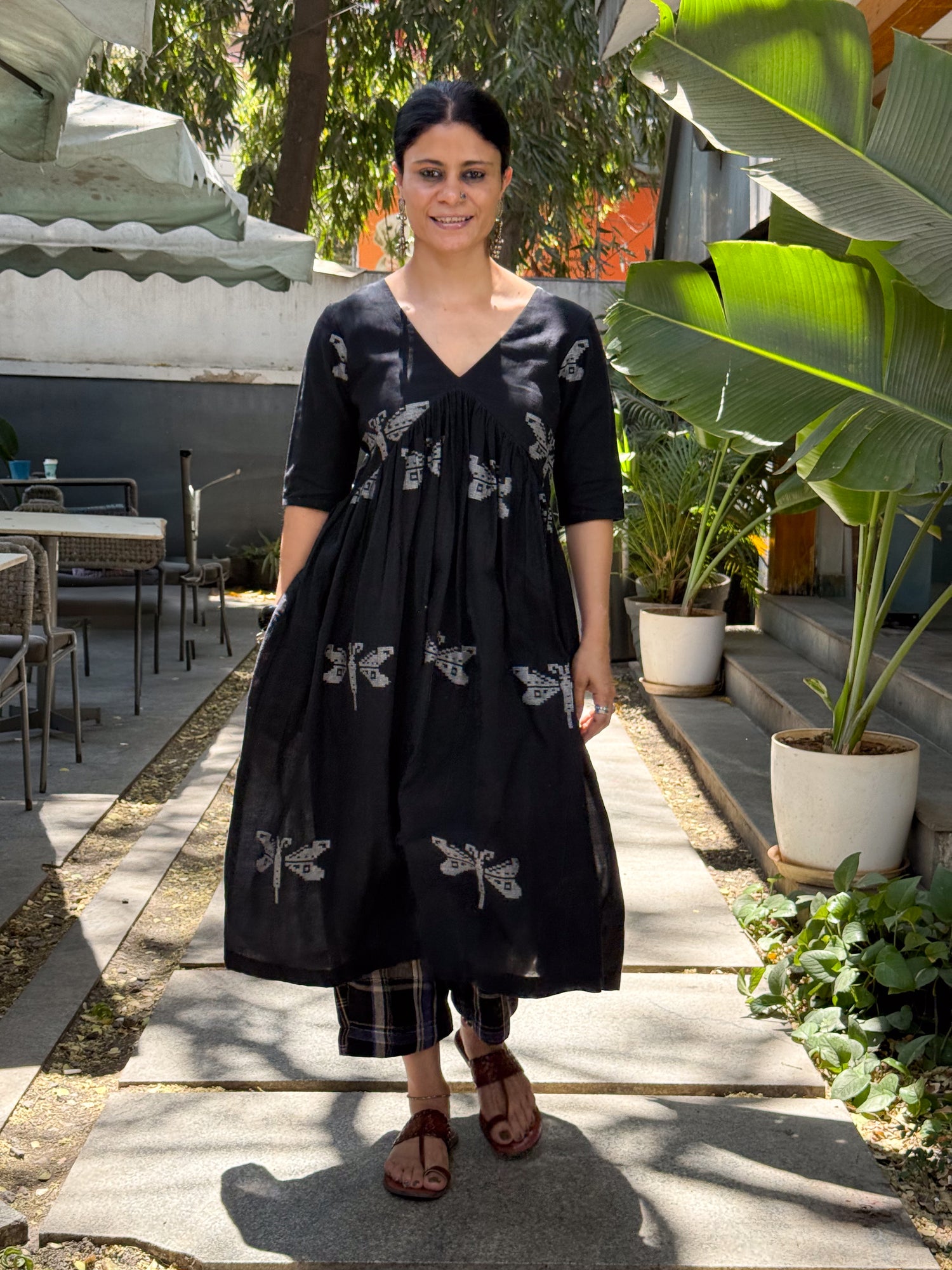 Handwoven Jamdani Kalidar Kurta