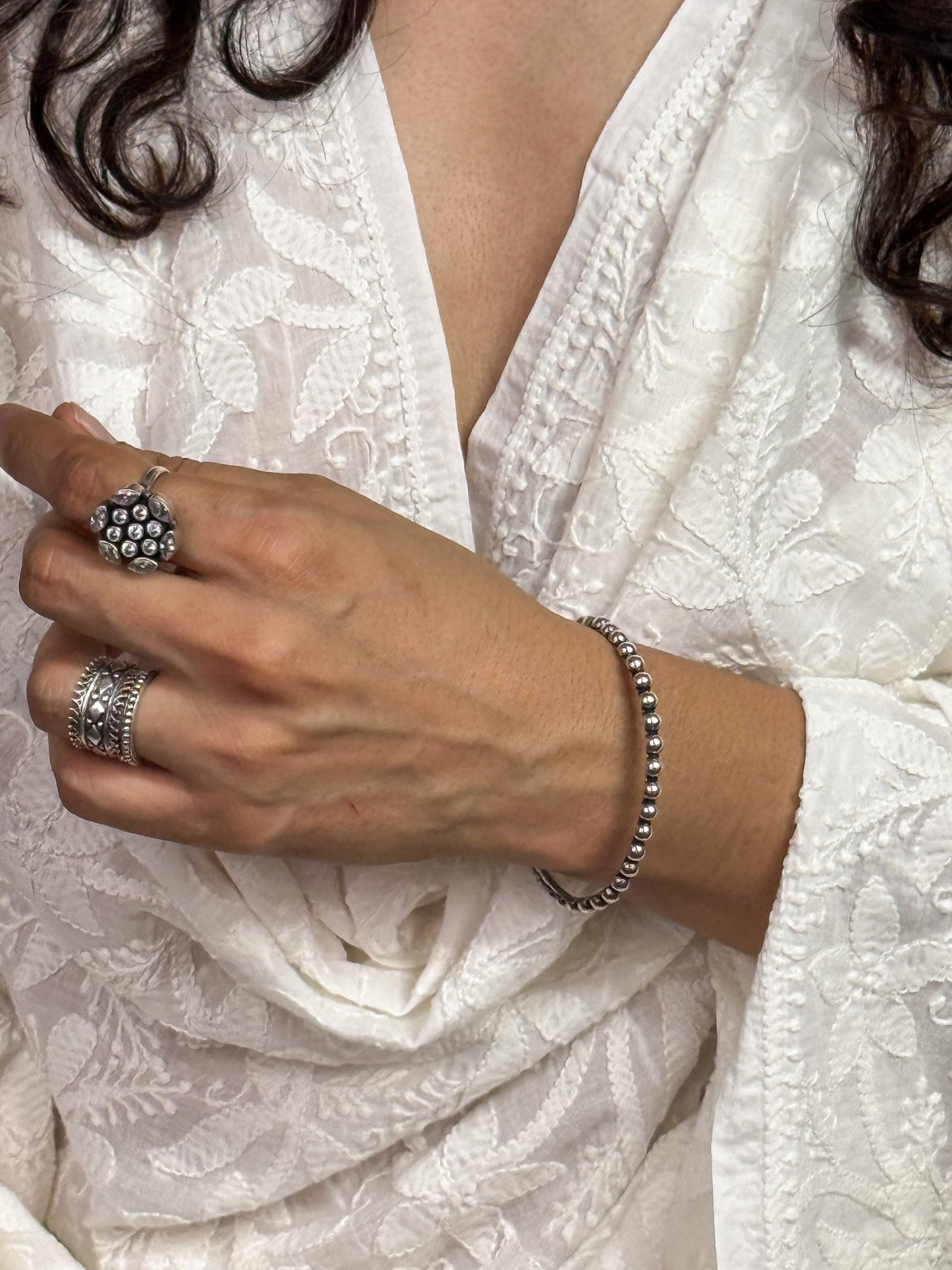Handmade Silver Bangles.