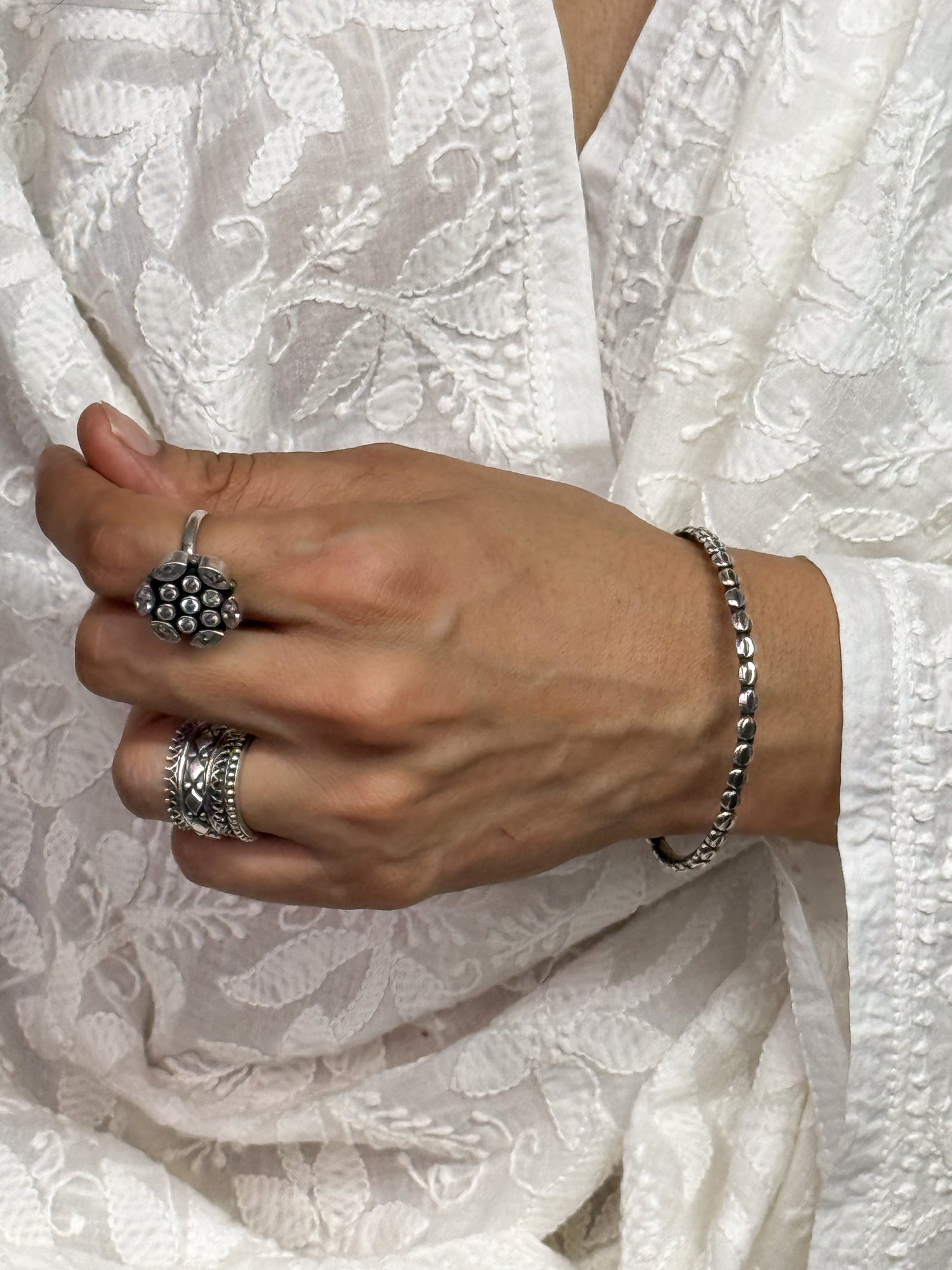 Handmade Silver Bangles.