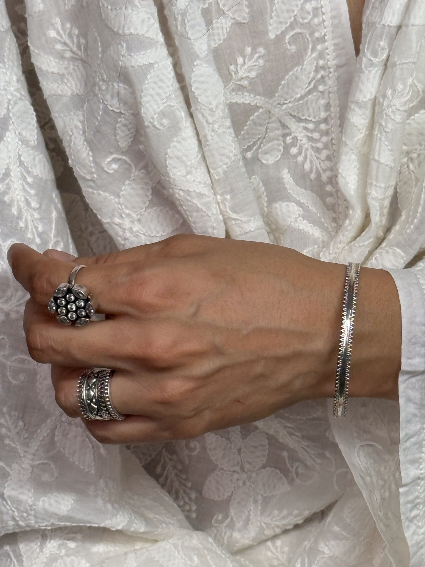 Handmade Silver Bangles.