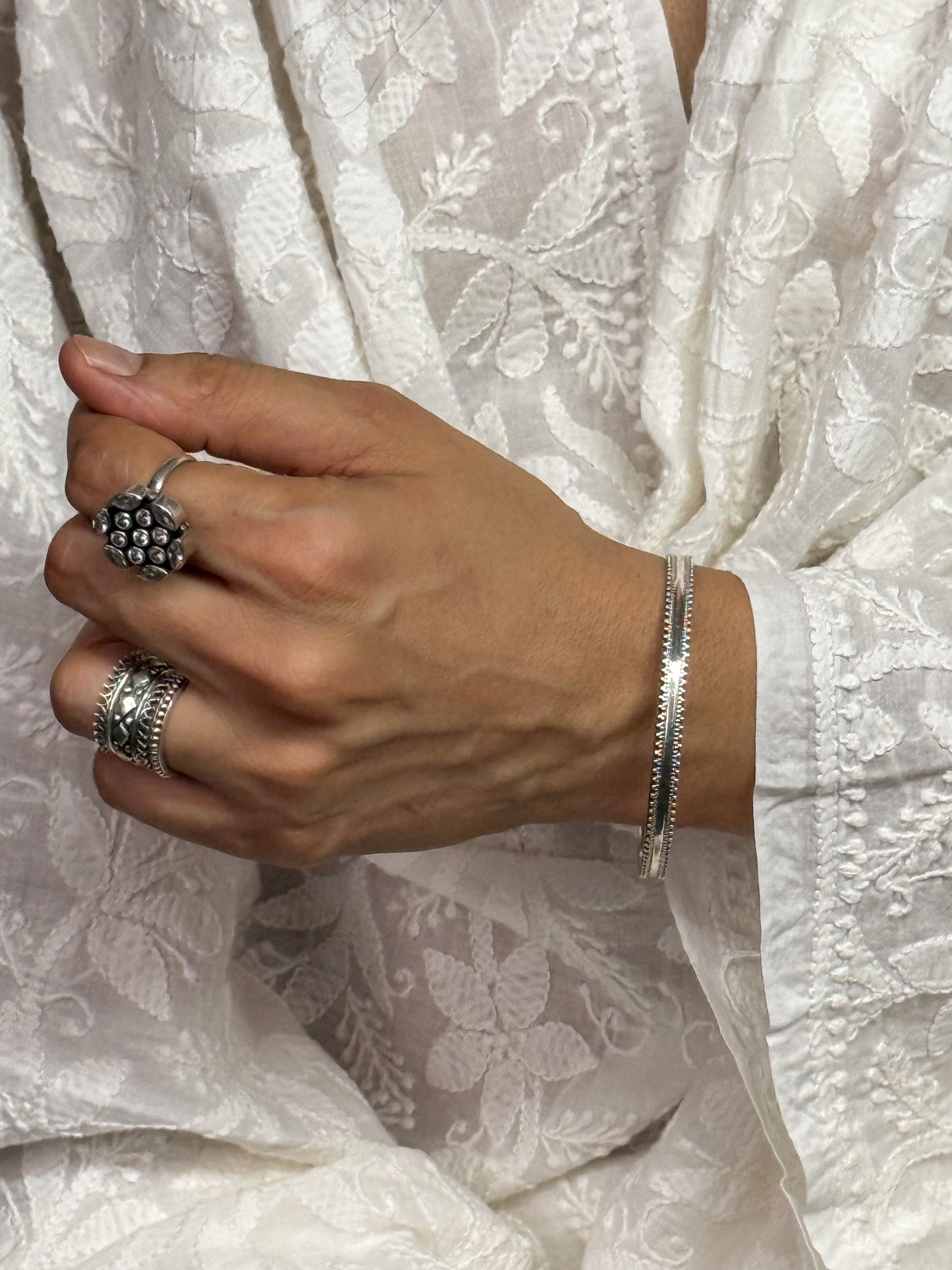 Handmade Silver Bangles.