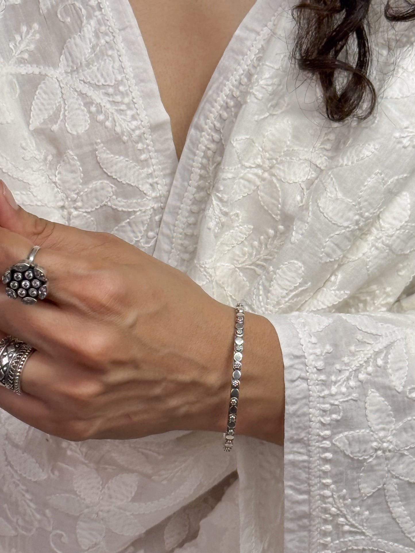Handmade Silver Bangles.