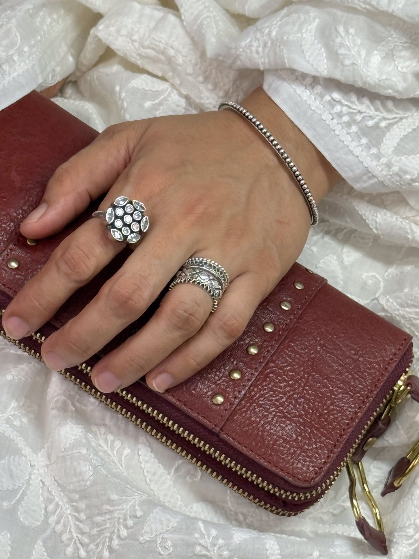 Handmade Silver Bangles.