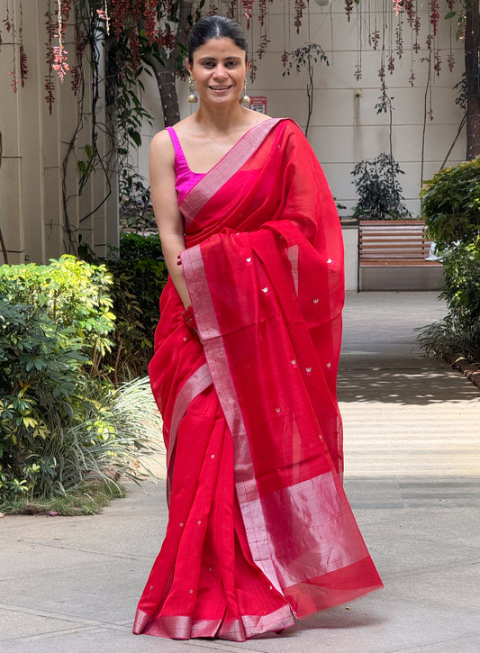 Handloom Chanderi Cotton-Silk Saree