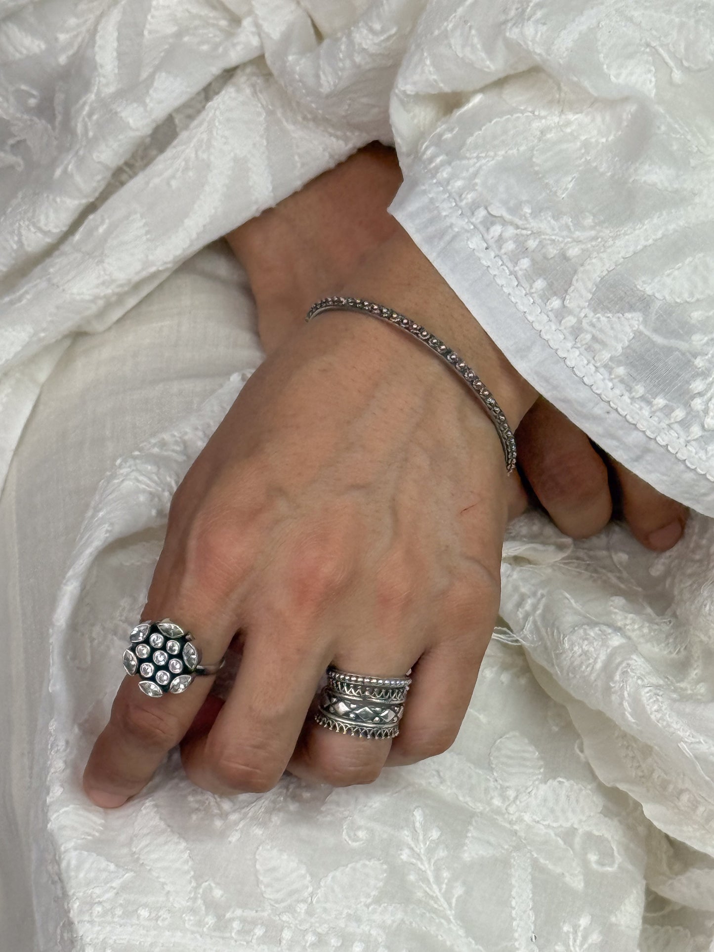 Handmade Silver Bangles.