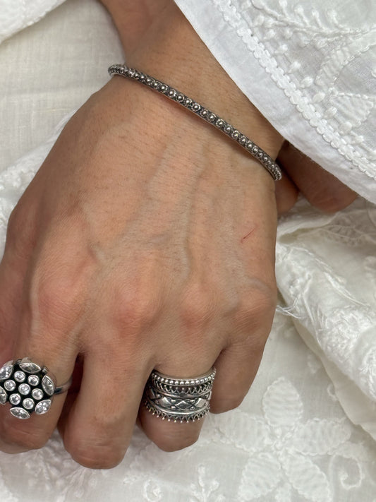 Handmade Silver Bangles.