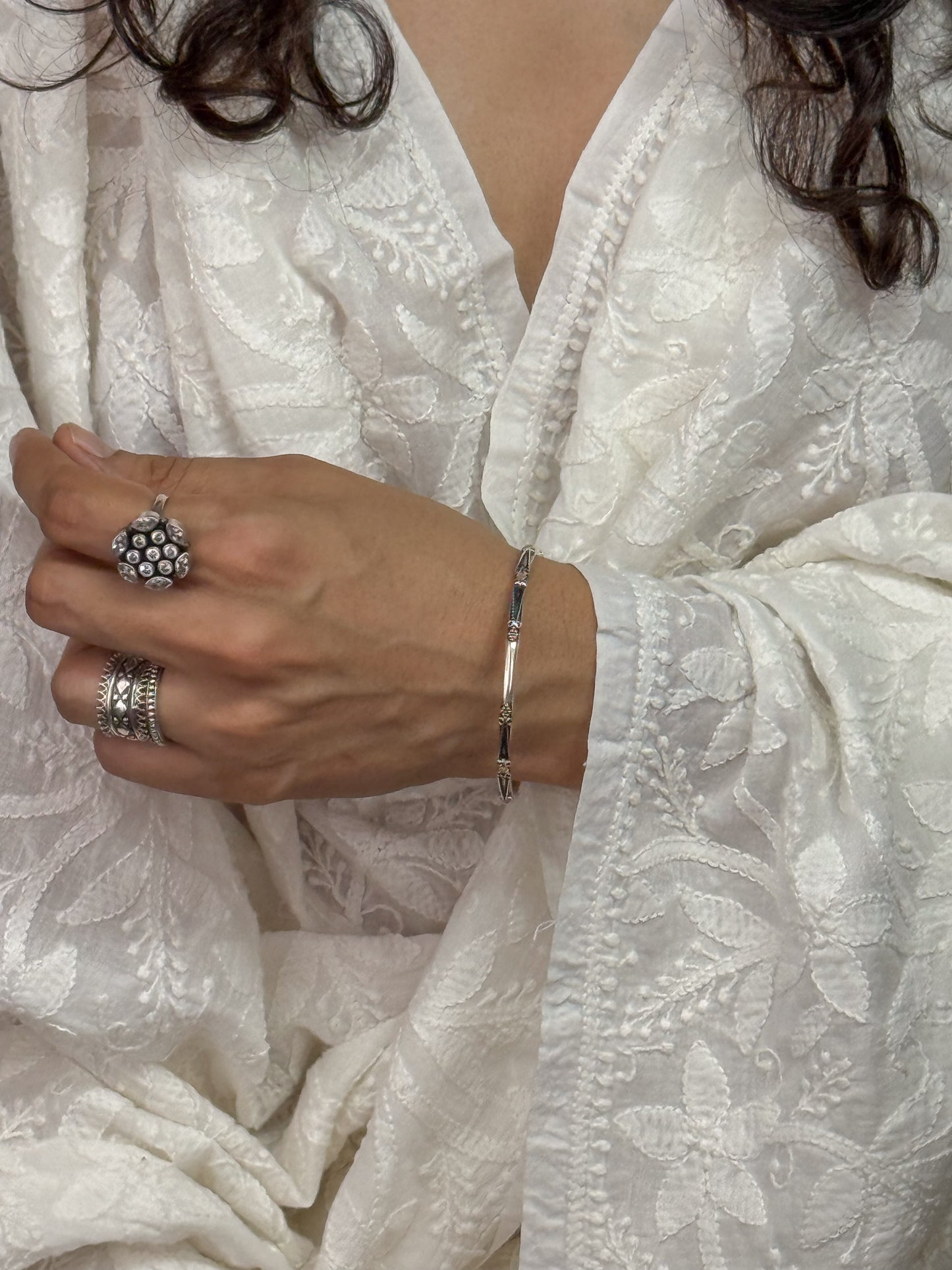 Handmade Silver Bangles.