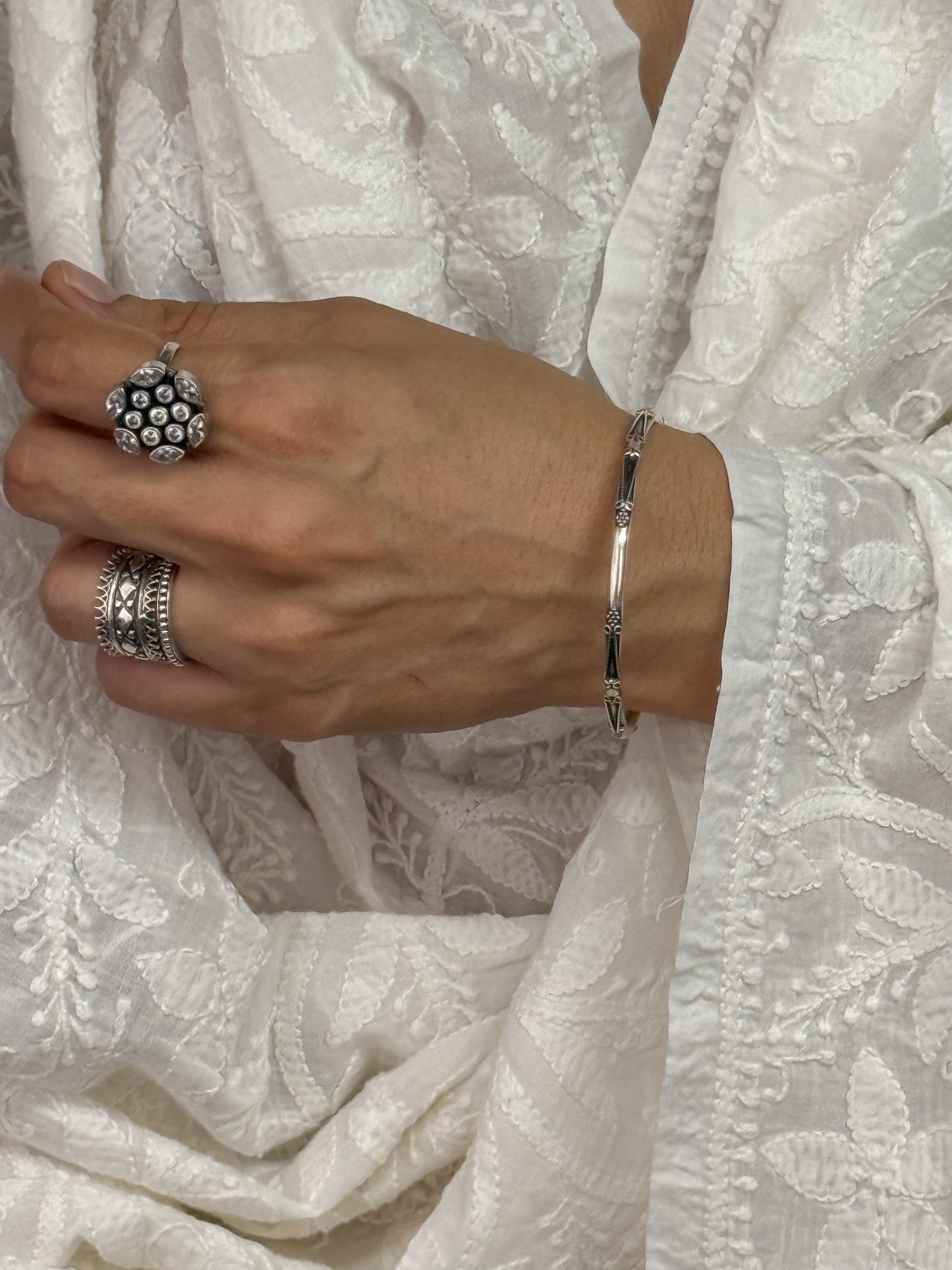 Handmade Silver Bangles.