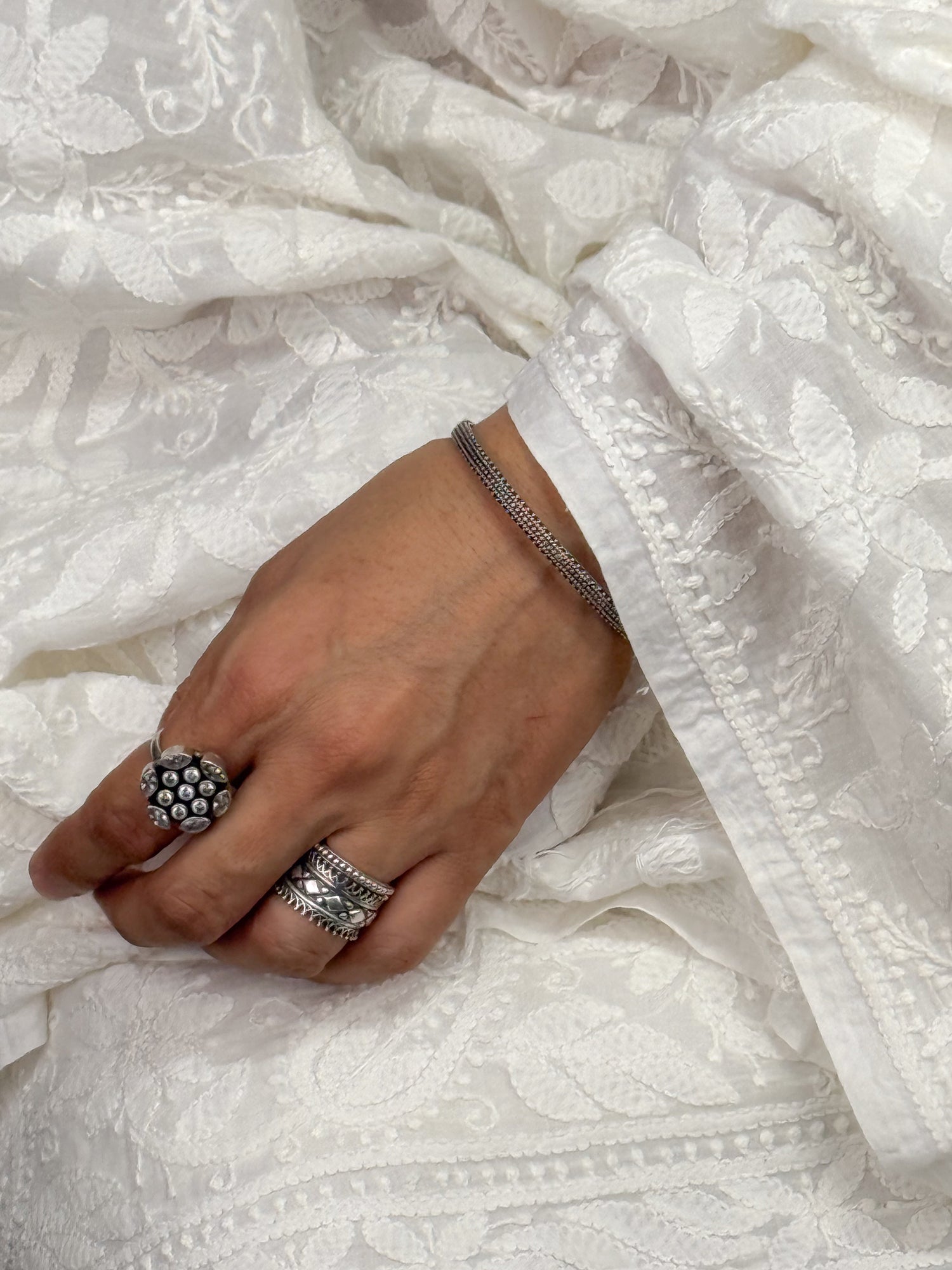 Handmade Silver Bangles.