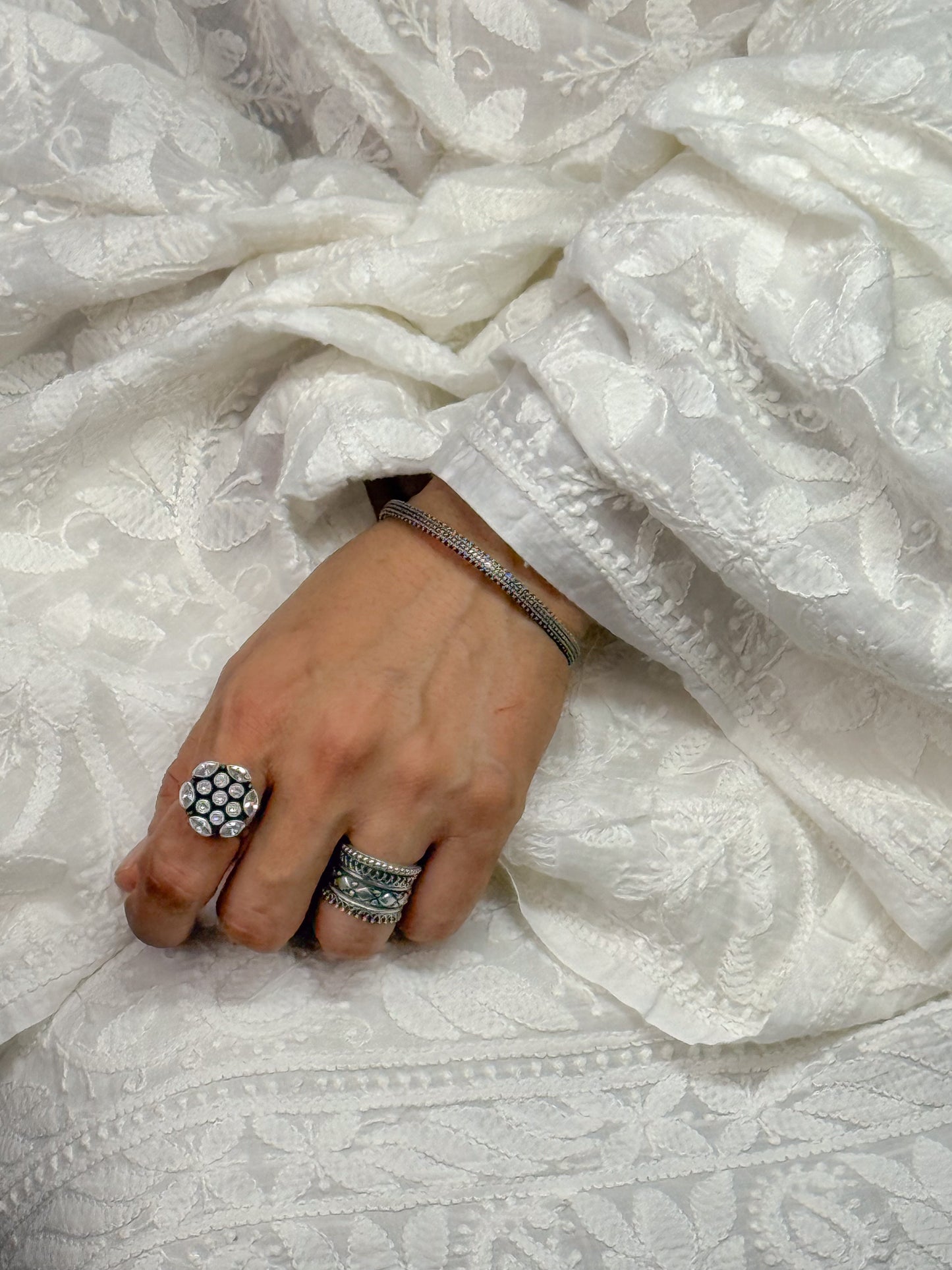 Handmade Silver Bangles.
