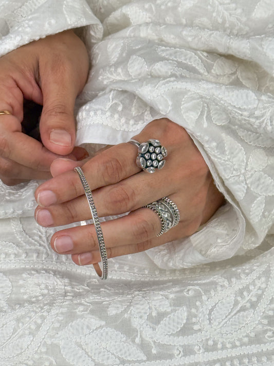Handmade Silver Bangles.