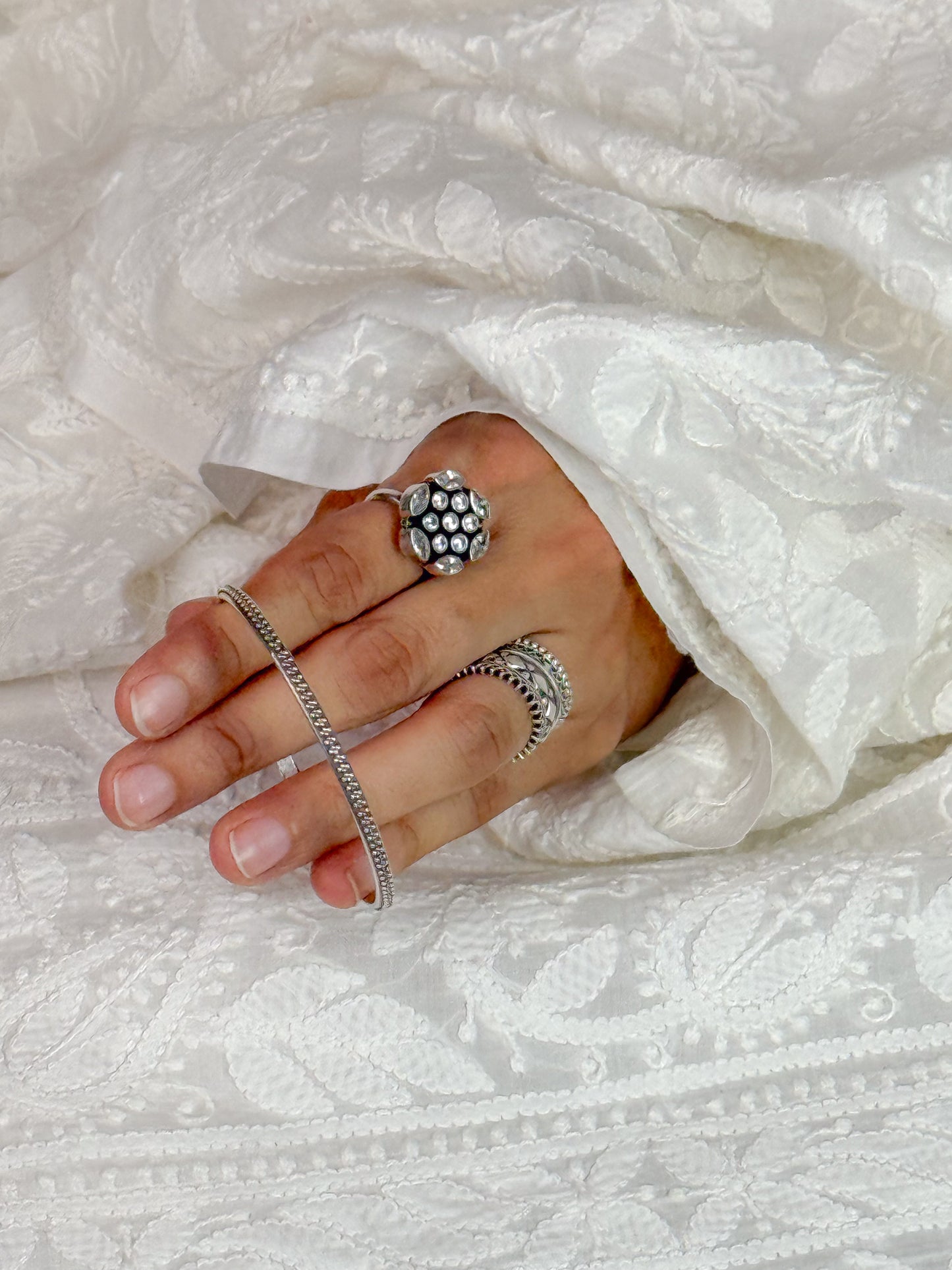 Handmade Silver Bangles.