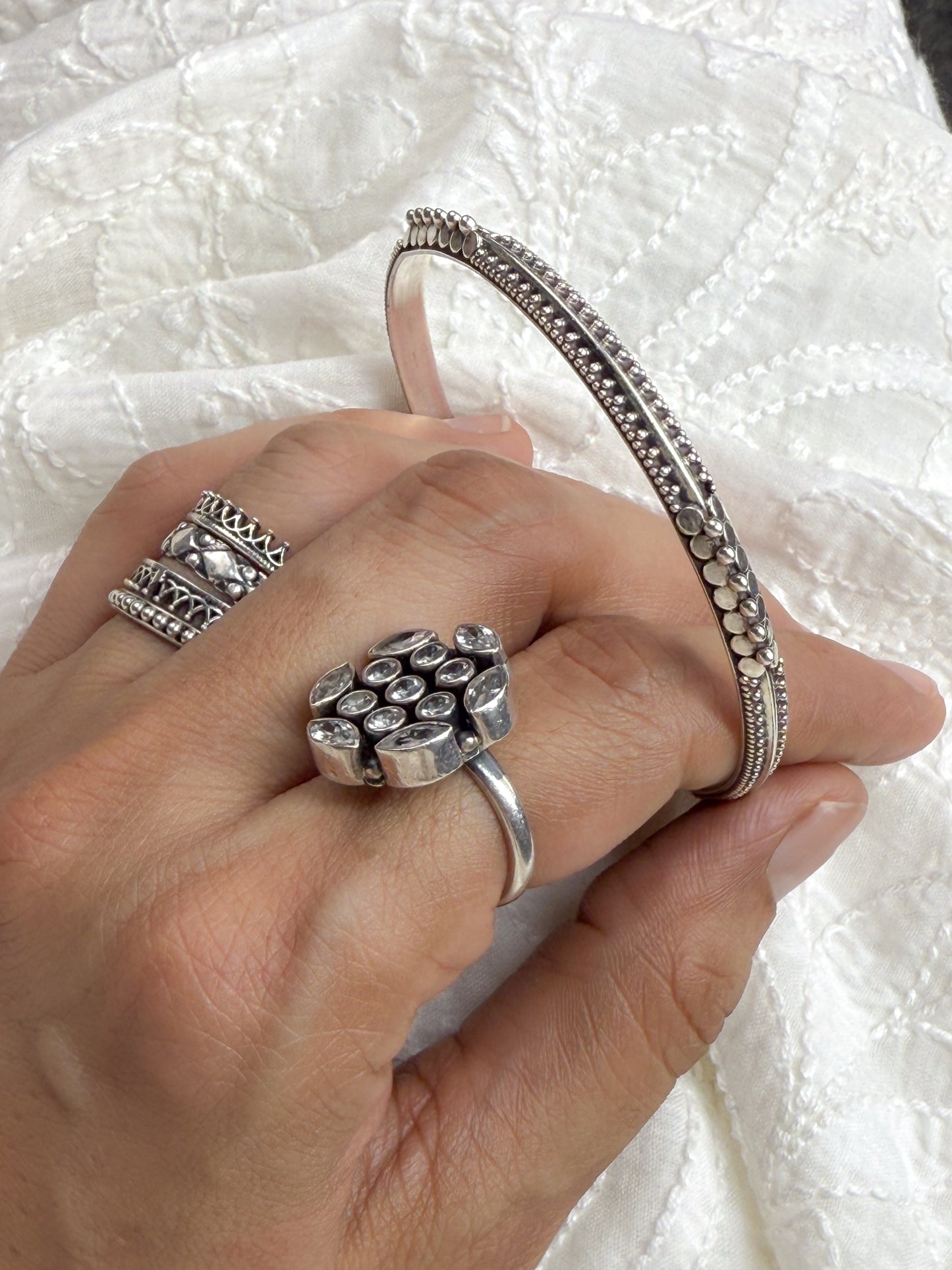 Handmade Silver Bangles.