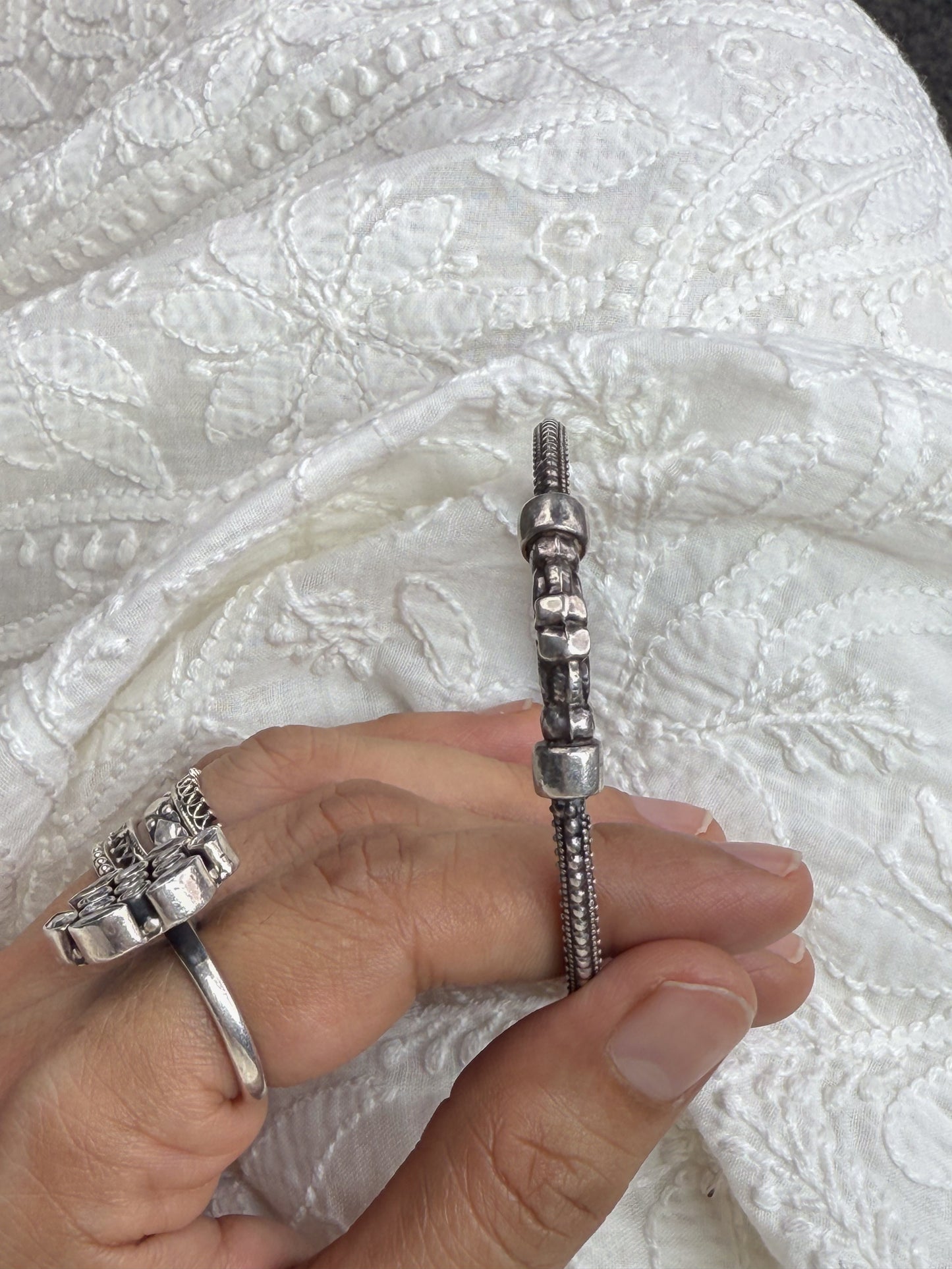 Handmade Silver Bangles.