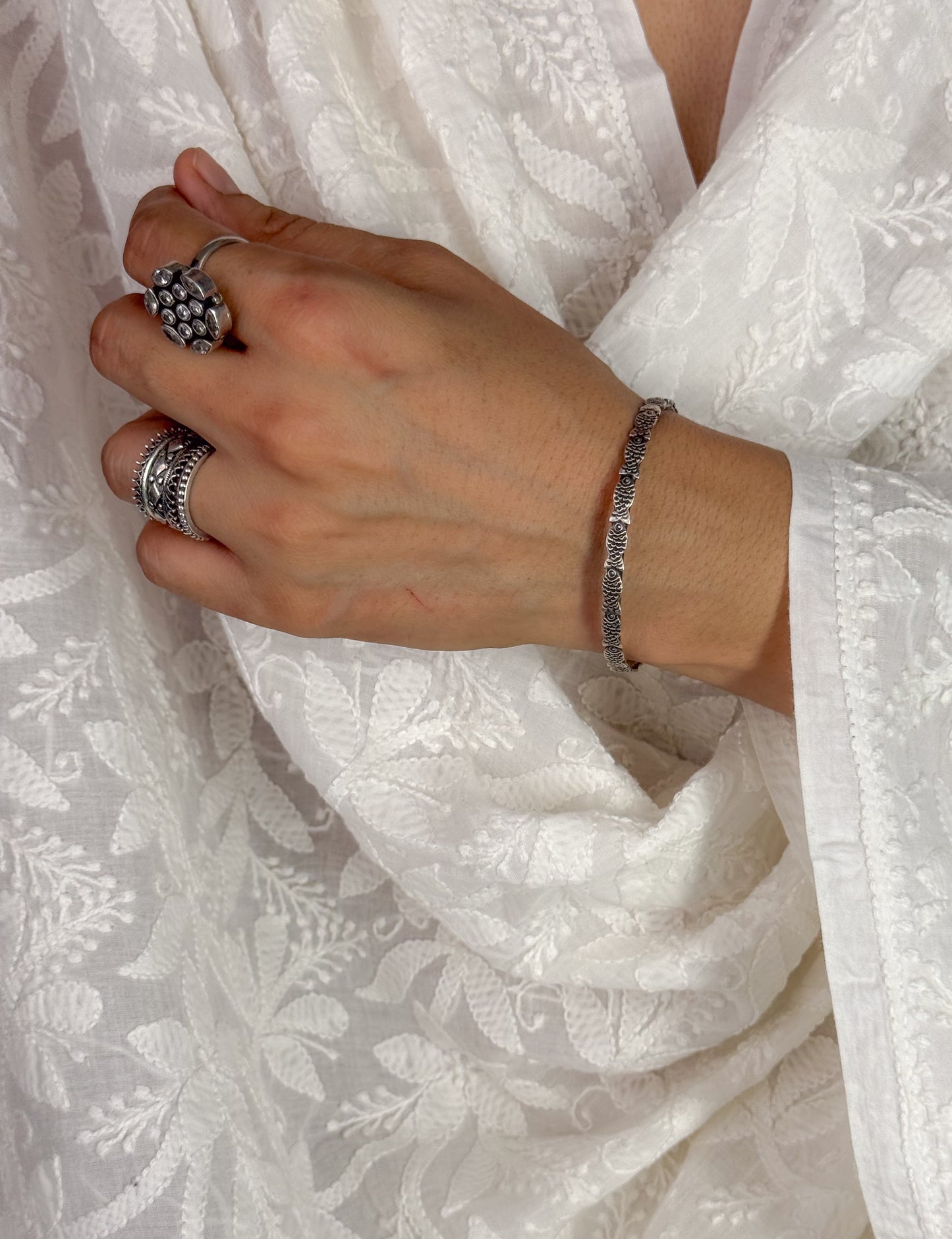 Handmade Silver Bangles.
