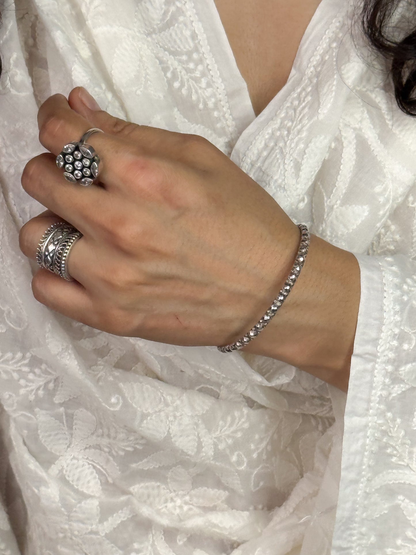 Handmade Silver Bangles.