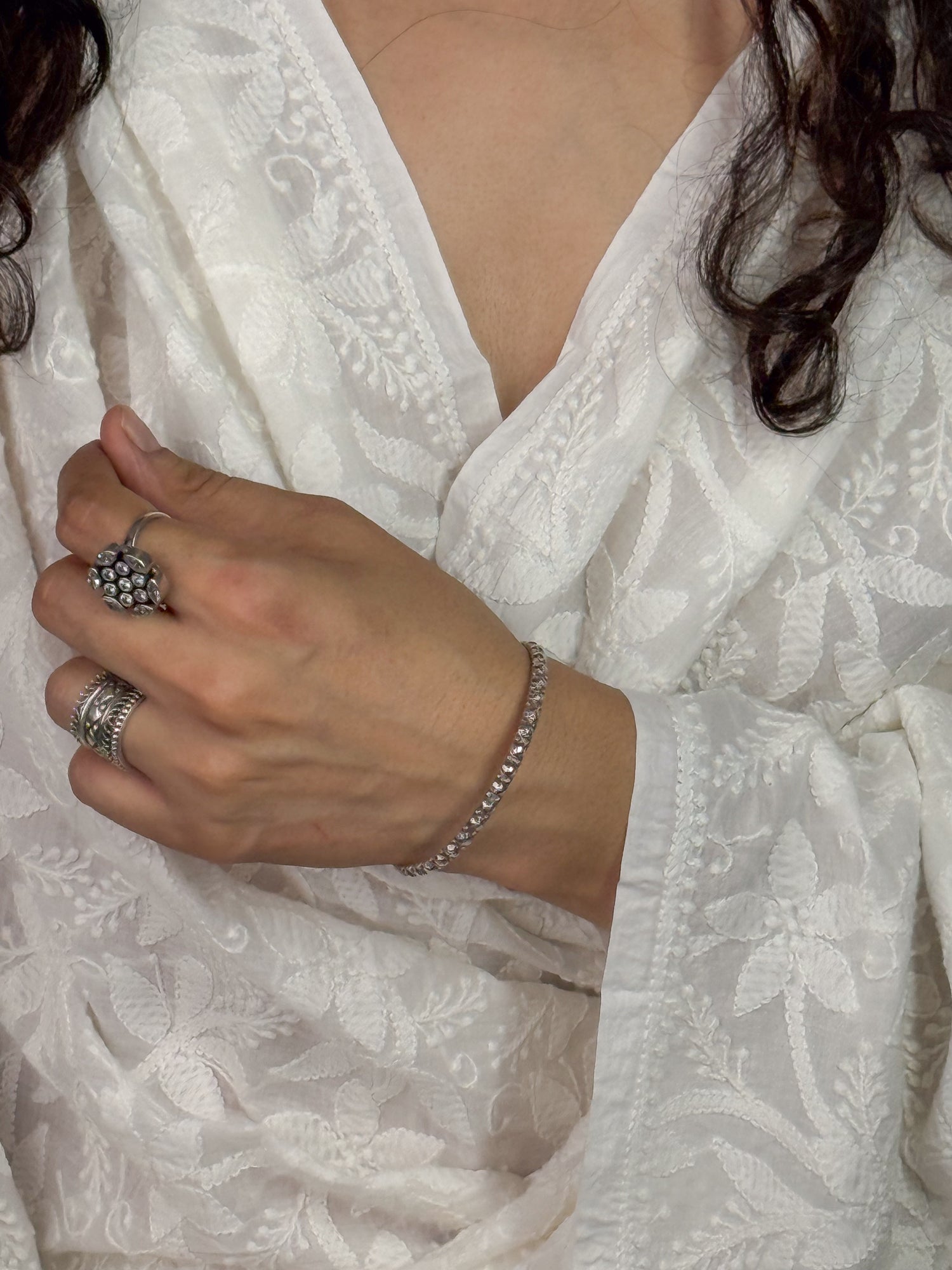 Handmade Silver Bangles.