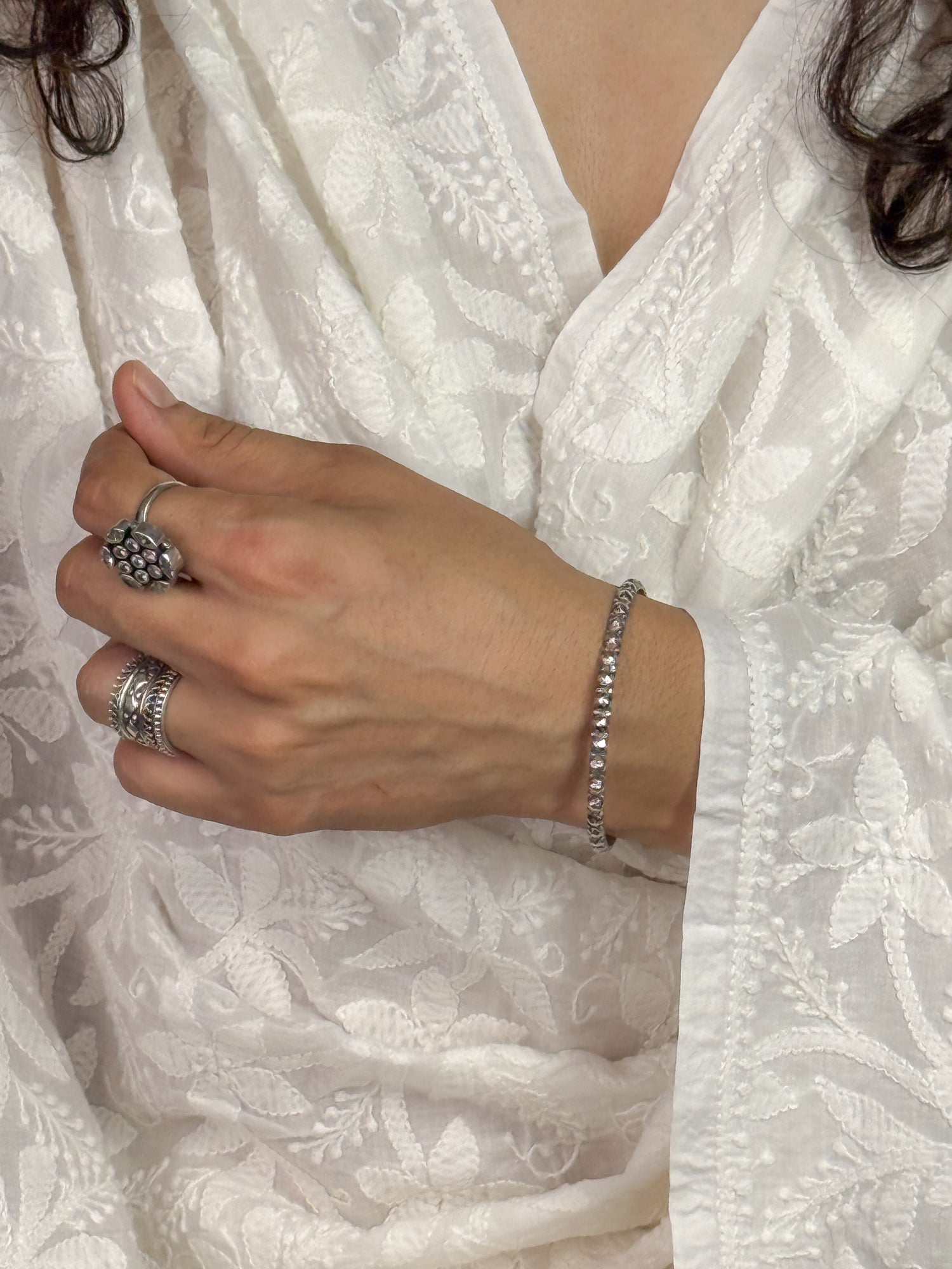 Handmade Silver Bangles.