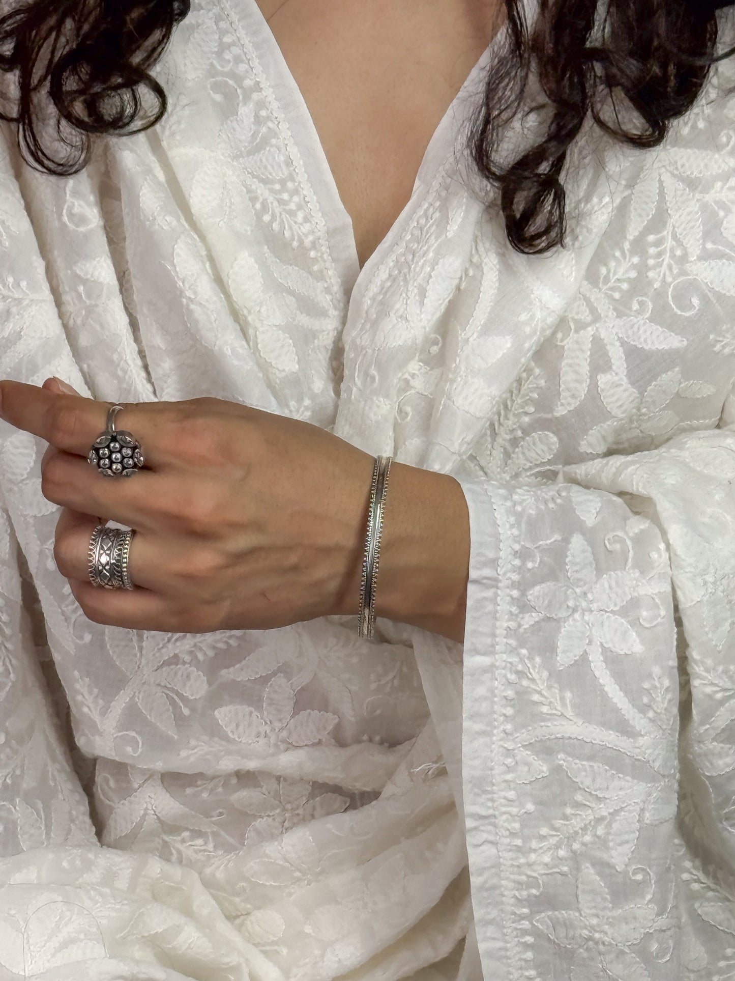 Handmade Silver Bangles.