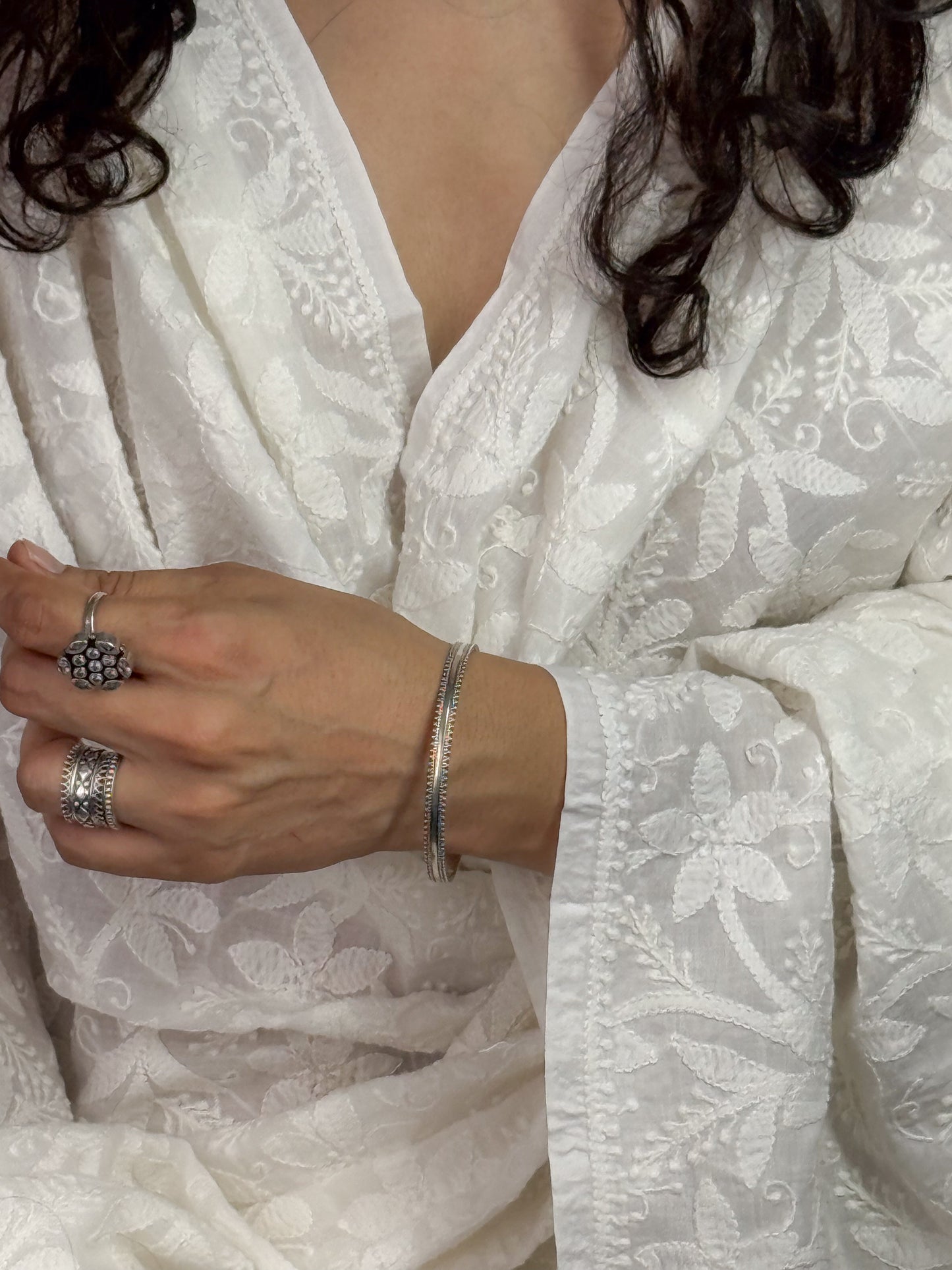 Handmade Silver Bangles.