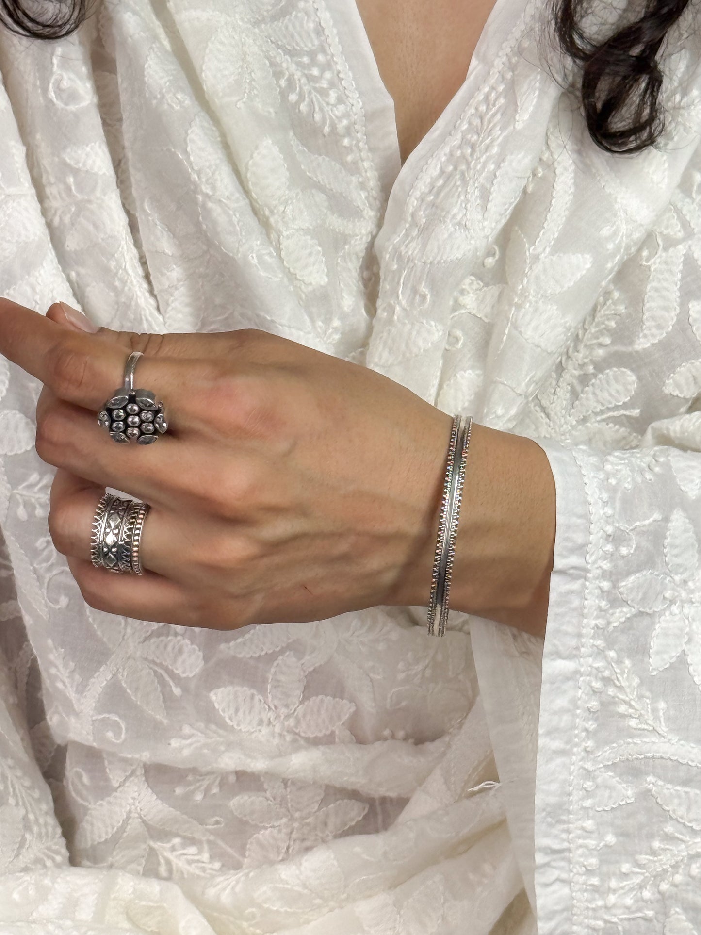 Handmade Silver Bangles.