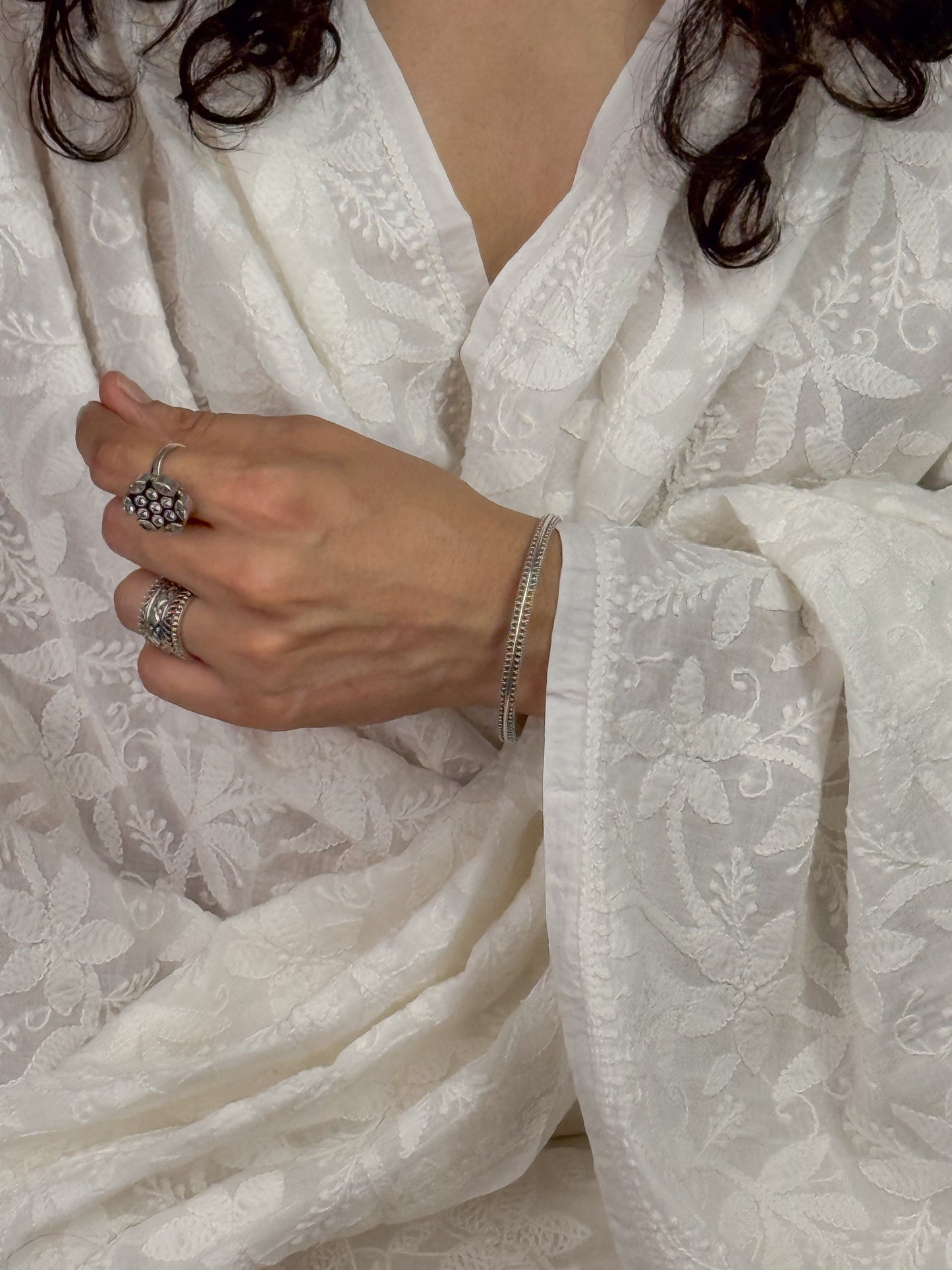 Handmade Silver Bangles.