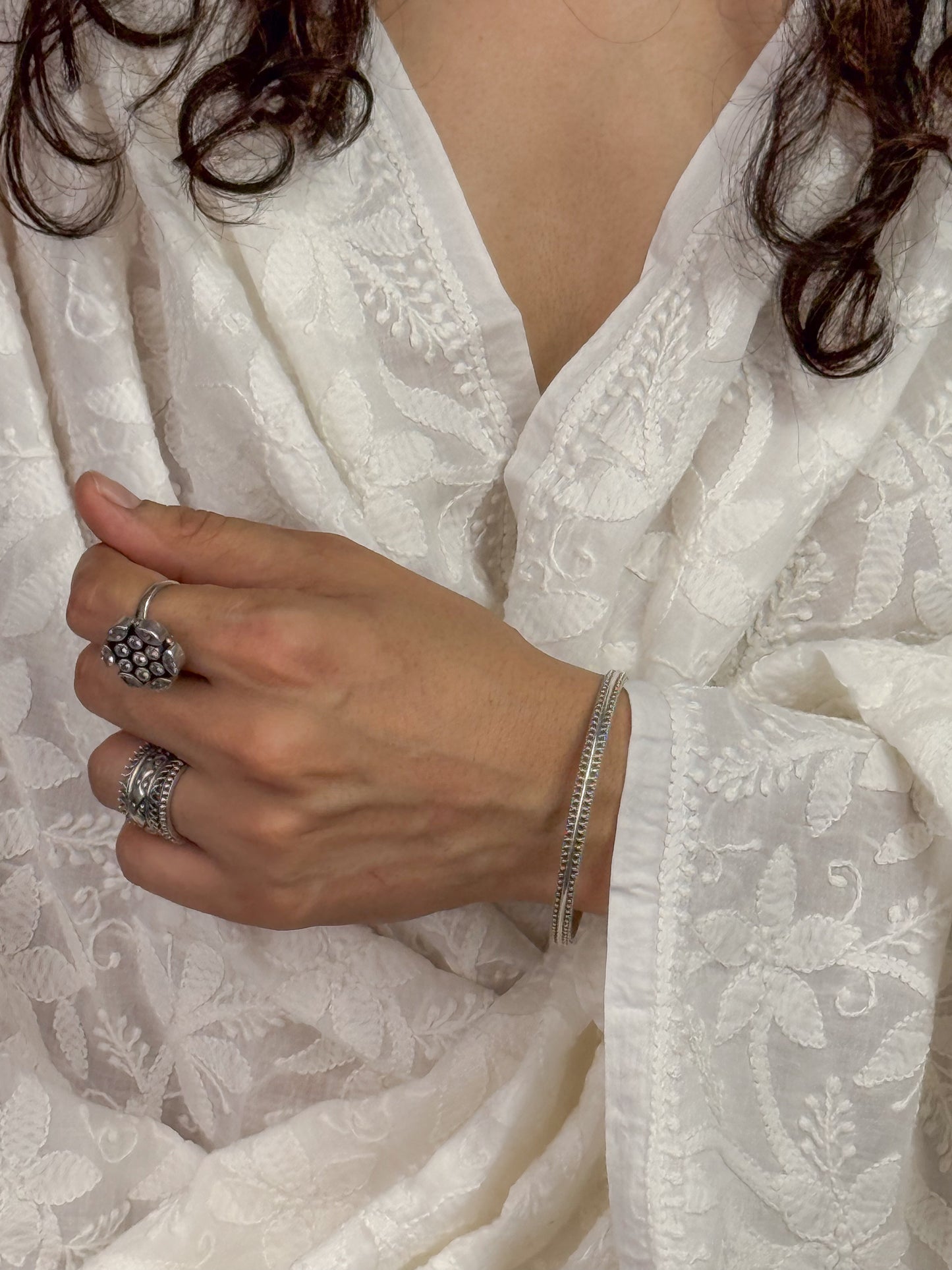 Handmade Silver Bangles.