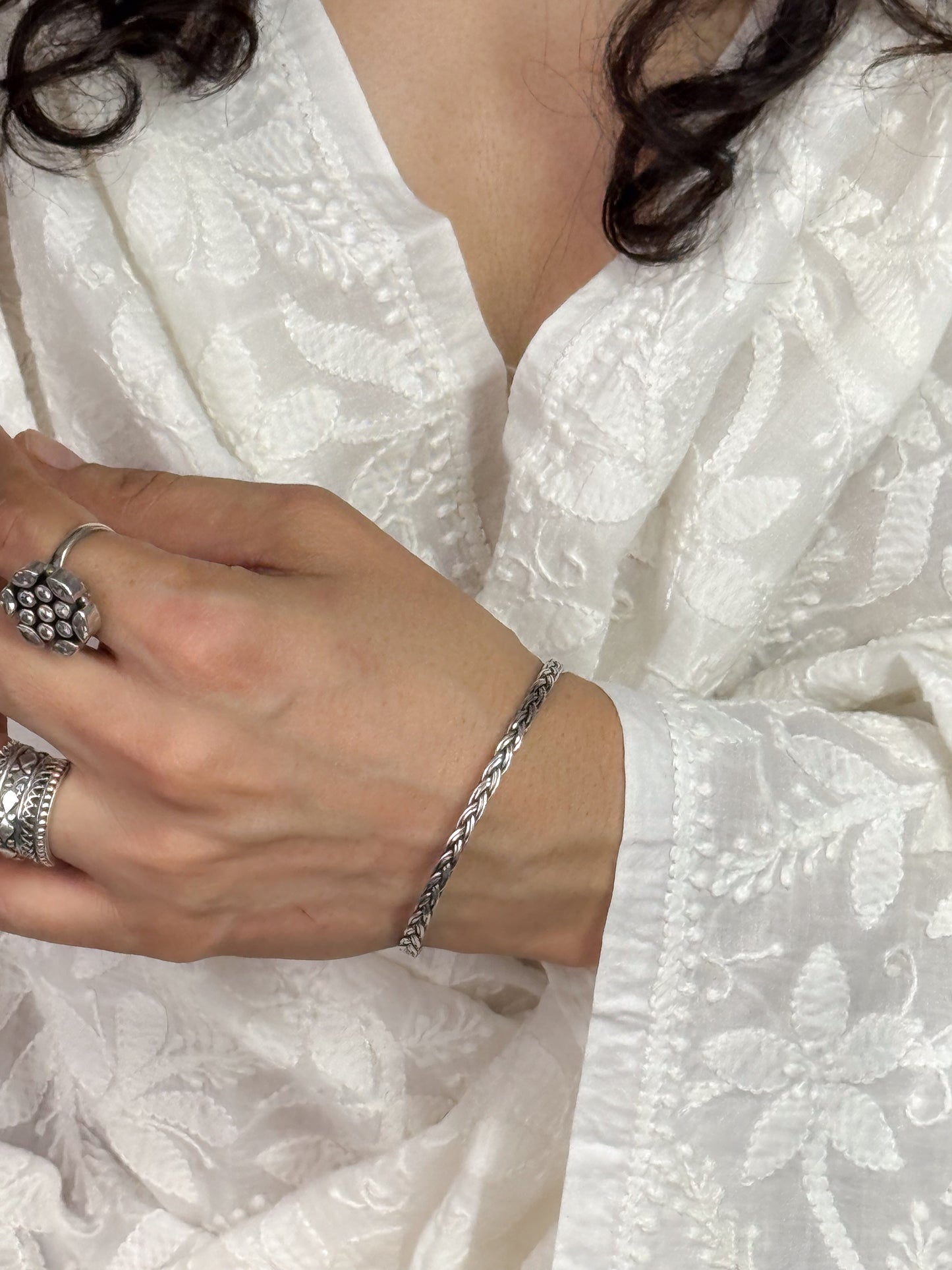 Handmade Silver Bangles.