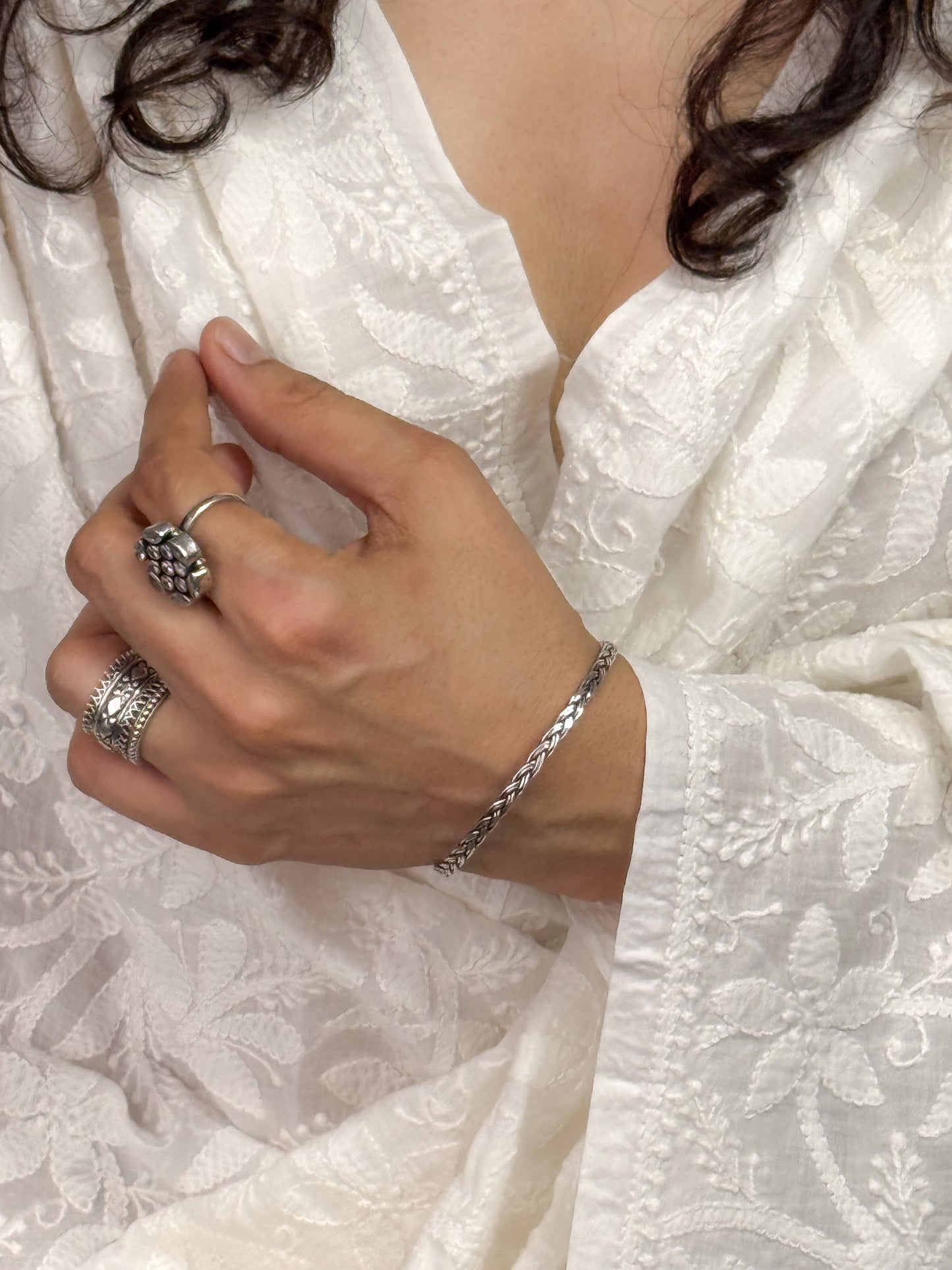 Handmade Silver Bangles.