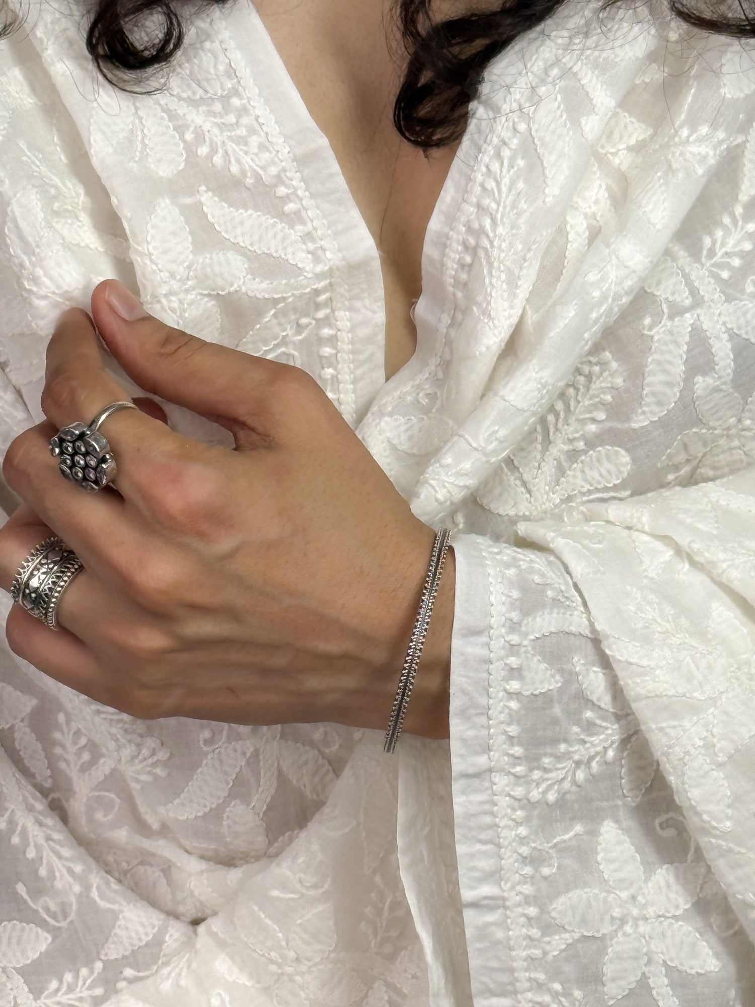 Handmade Silver Bangles.