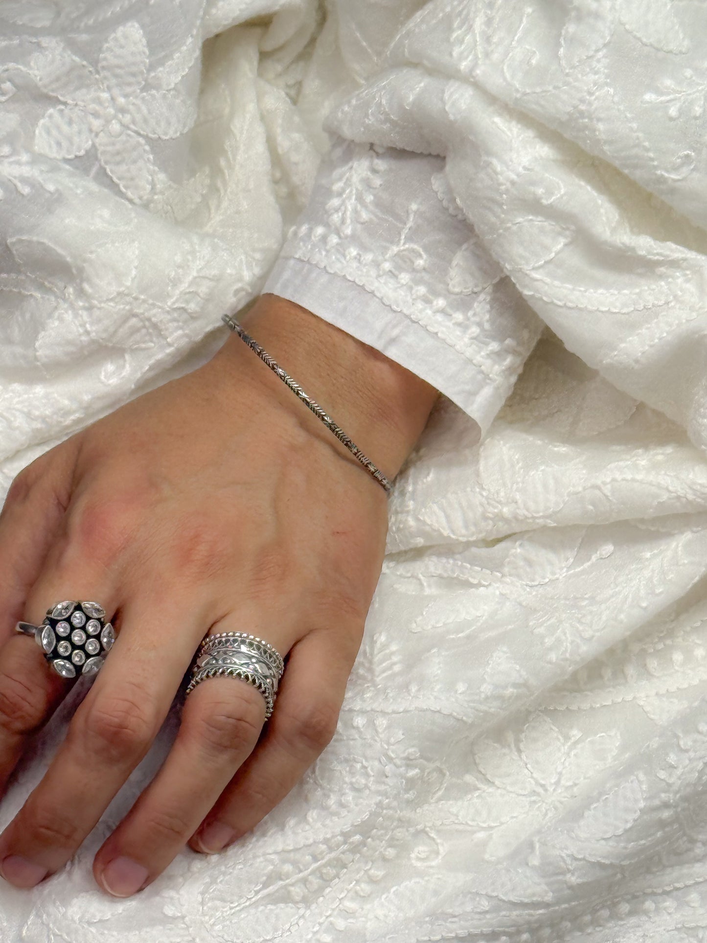Handmade Silver Bangles.