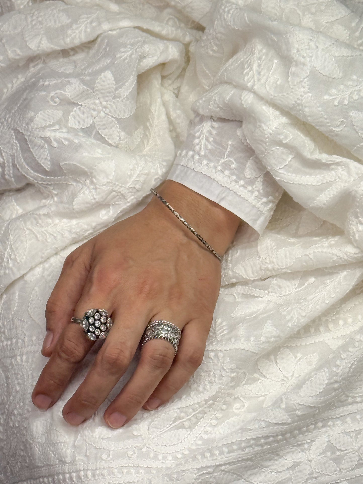 Handmade Silver Bangles.
